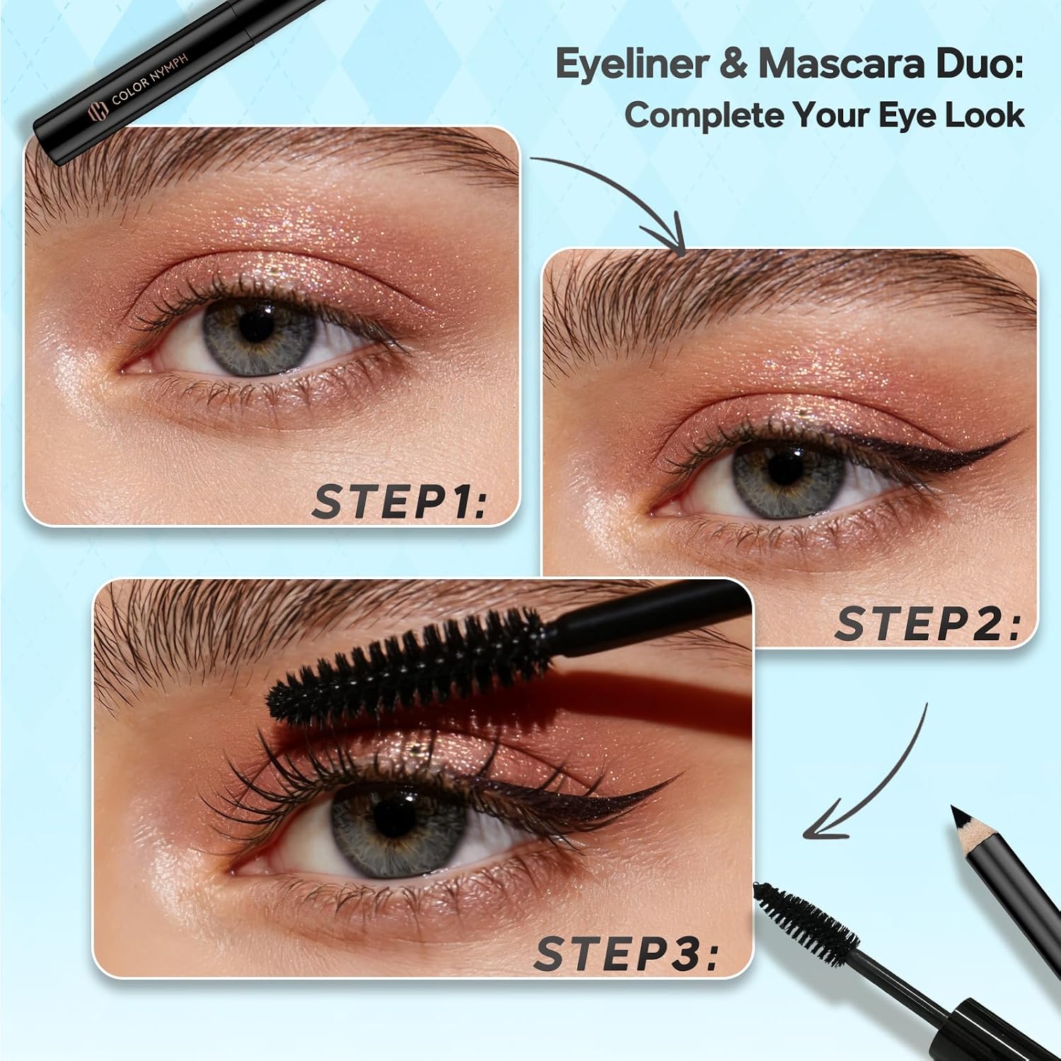 SET DE MAQUILLAJE COLOR NYMPH PARA NIÑAS PRINCIPIANTES PLATEADO - 5
