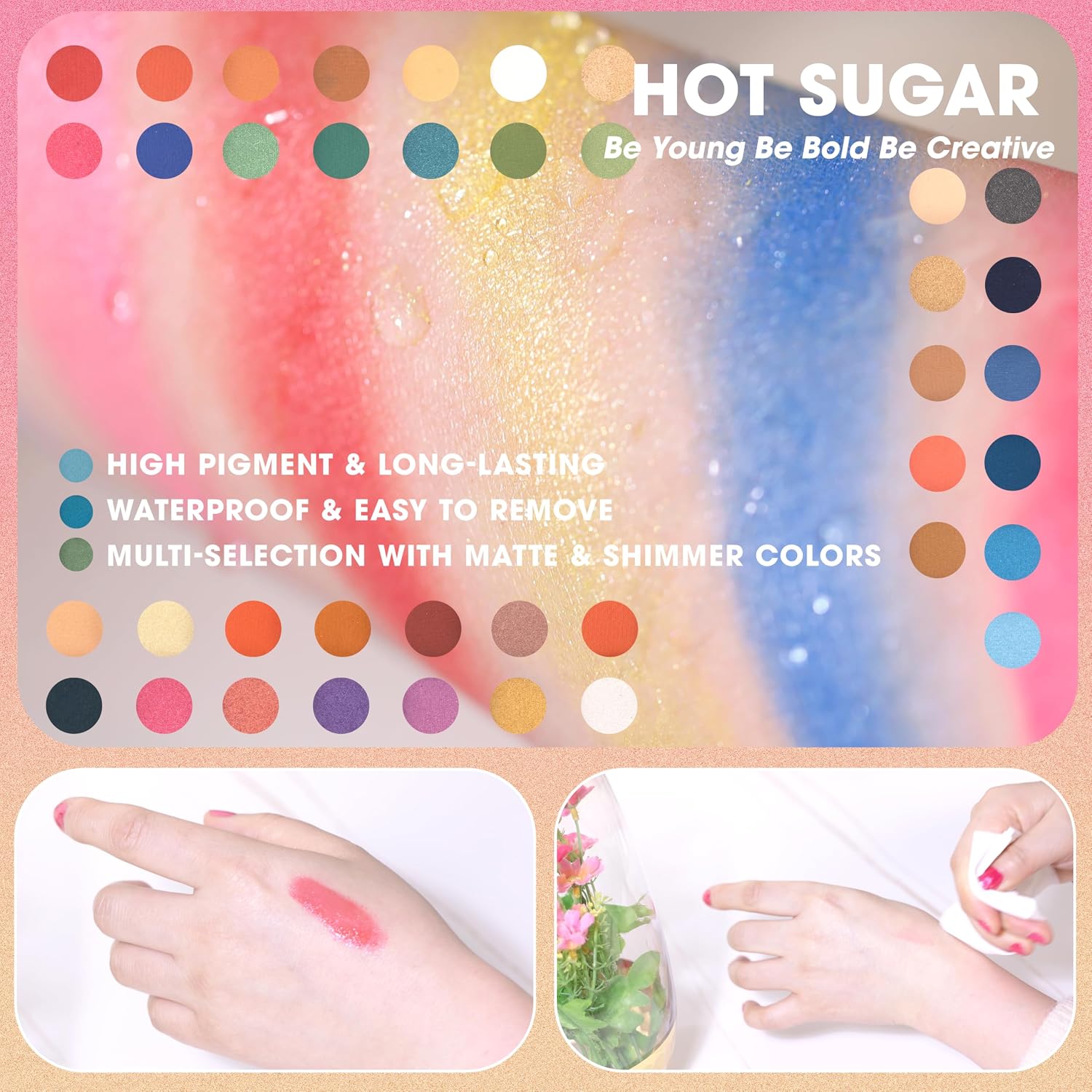 SET DE MAQUILLAJE HOT SUGAR CON ESTUCHE RÍGIDO PARA ADOLESCENTES Y MUJERES MORADO - 4