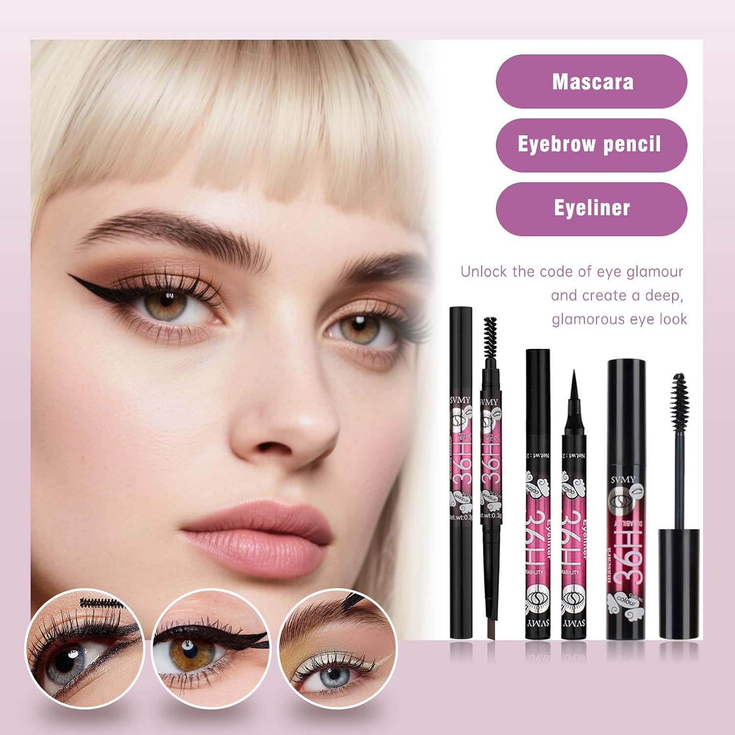 SET DE MAQUILLAJE KAVCENT PARA MUJERES Y ADOLESCENTES CON PALETA DE 14 COLORES Y ACCESORIOS - 4