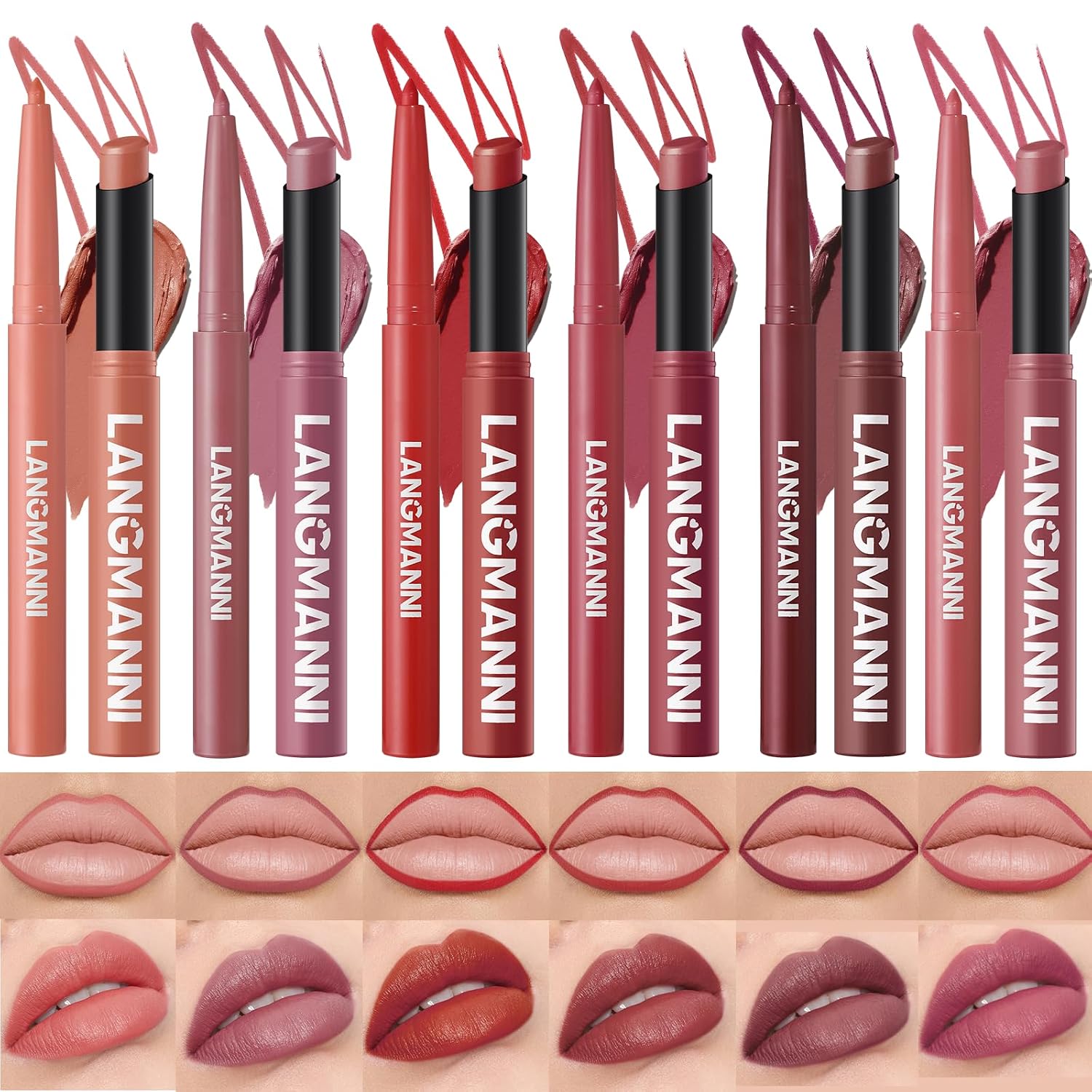 SET DE MAQUILLAJE BESTLAND 12 PIEZAS LABIALES MATE NUDE ROSE - 1