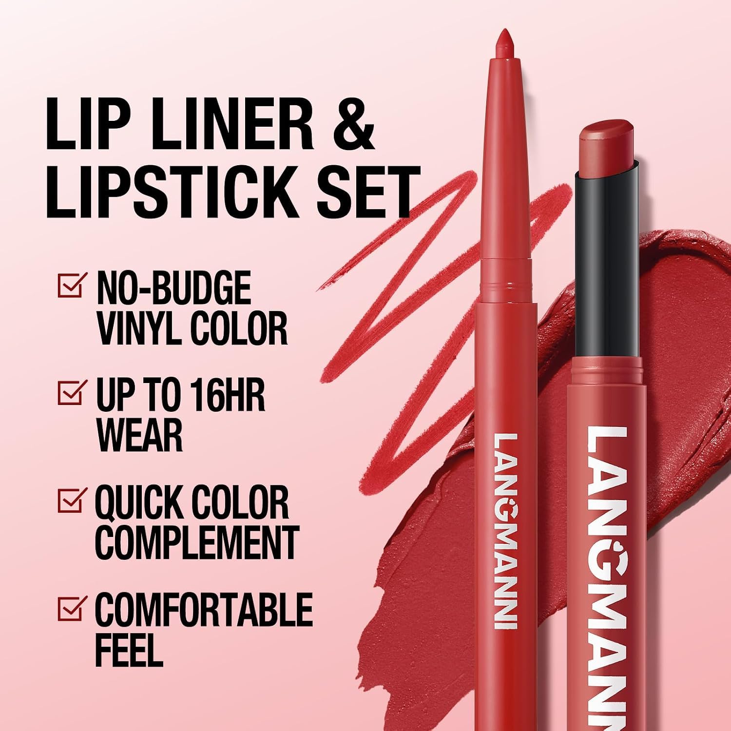 SET DE MAQUILLAJE BESTLAND 12 PIEZAS LABIALES MATE NUDE ROSE - 2