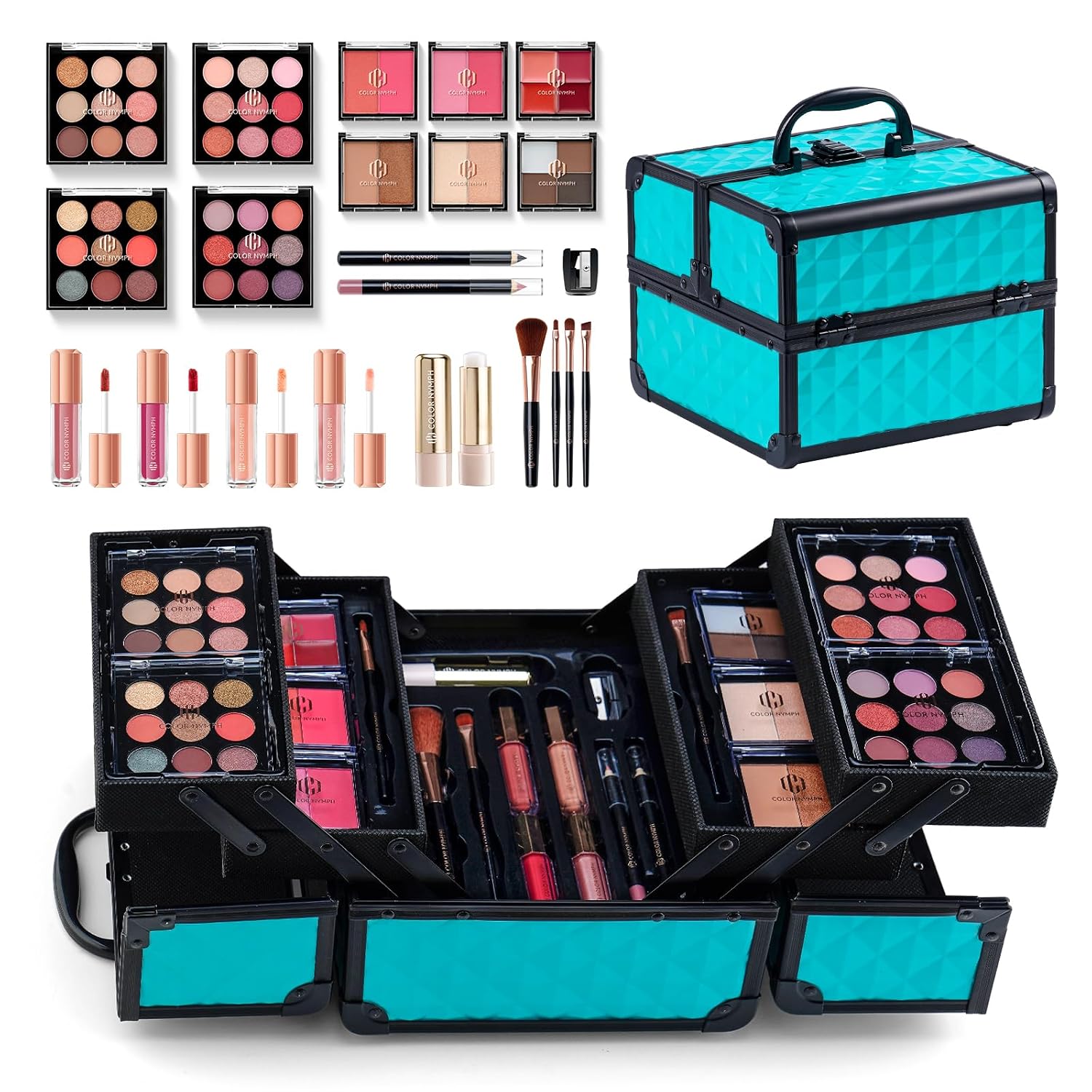 SET DE MAQUILLAJE COLOR NYMPH ALL IN ONE MINT VERDE MENTA - 1