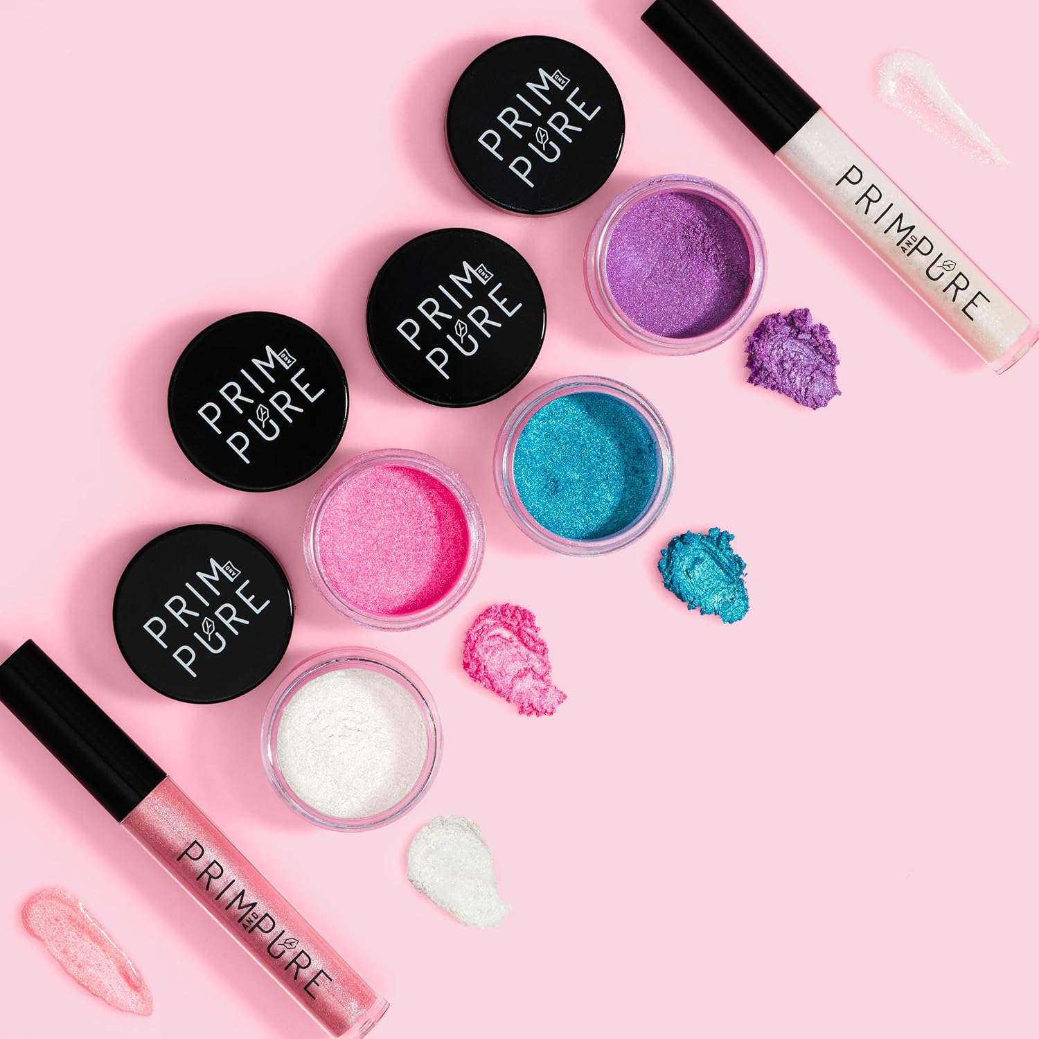 SET DE MAQUILLAJE MINERAL PRIM AND PURE CON ESPEJO UNICORNIO MORADO - 4