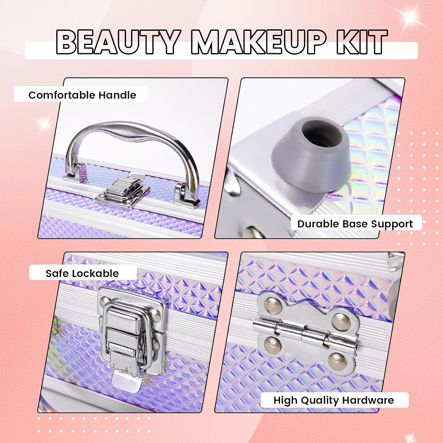 SET DE MAQUILLAJE KAICOERLY COMPLETO PARA ROSTRO Y OJOS COLOR MORADO - 4