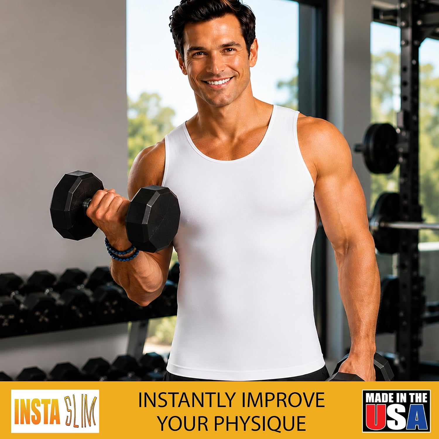 CAMISETA SIN MANGAS INSTA SLIM 3 PACK COMPRESIÓN PARA HOMBRE - 3