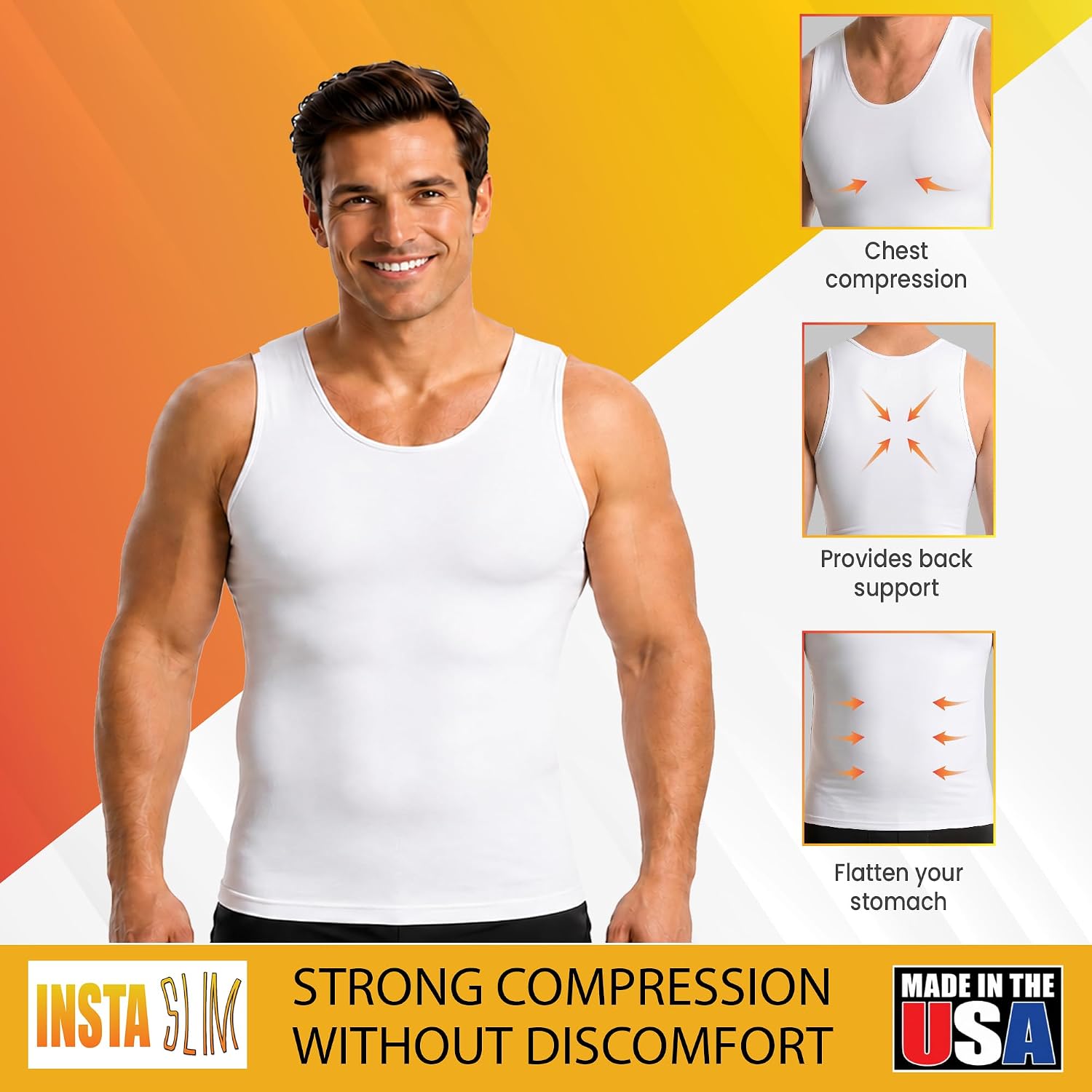 CAMISETA SIN MANGAS INSTA SLIM 3 PACK COMPRESIÓN PARA HOMBRE - 5