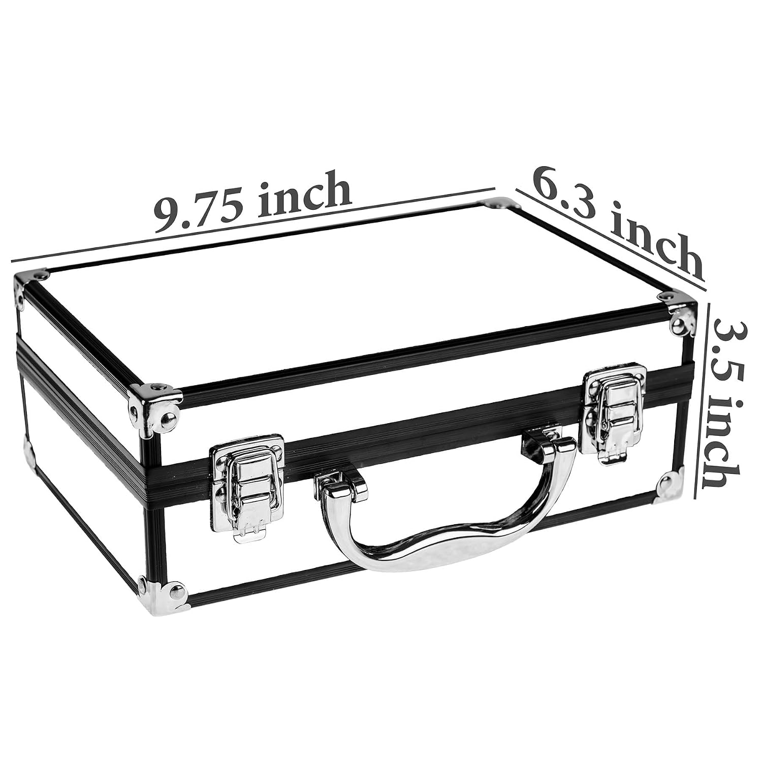 SET DE MAQUILLAJE SHANY CARRY ALL CON ESTUCHE PLATEADO Y ACCESORIOS PROFESIONALES - 4