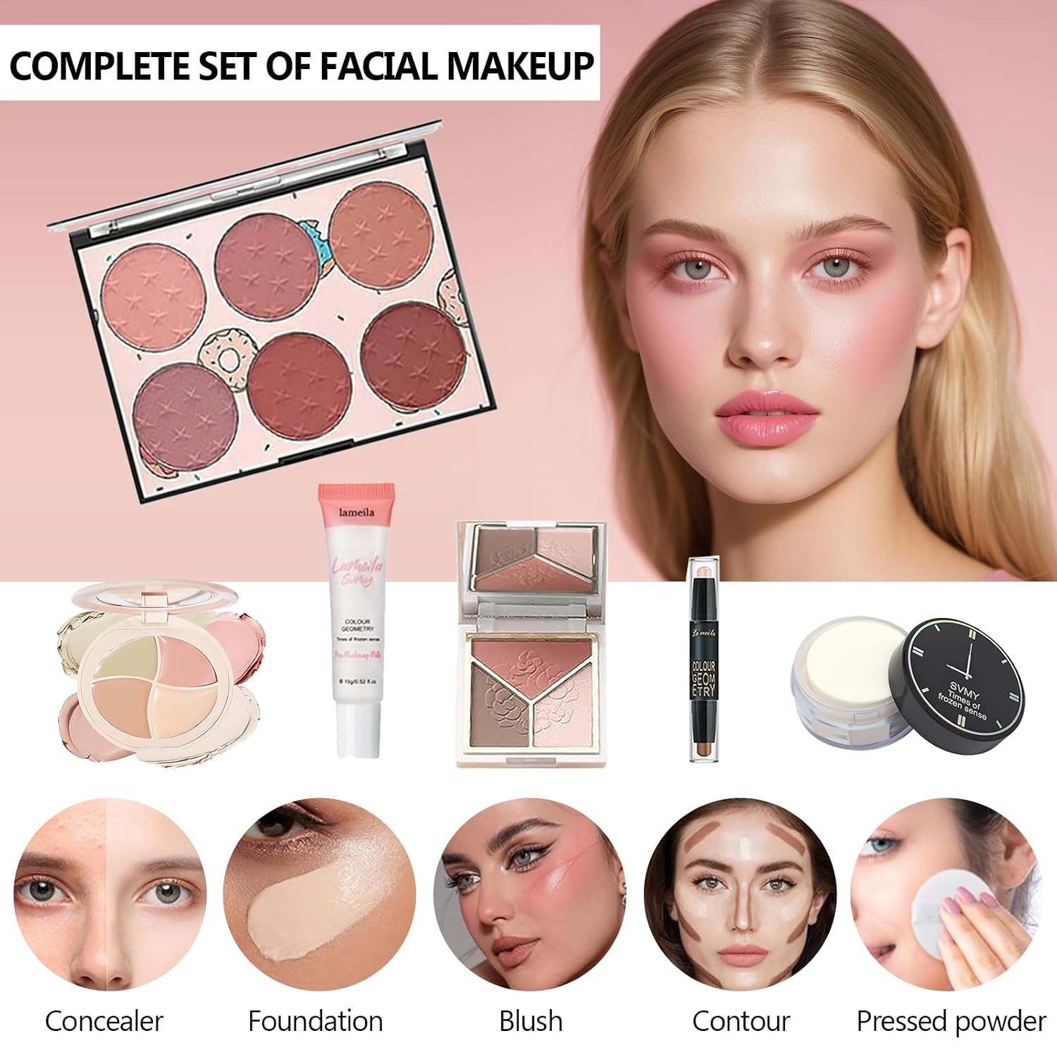 SET DE MAQUILLAJE JWEX A203 34 PIEZAS PARA MUJER - 4