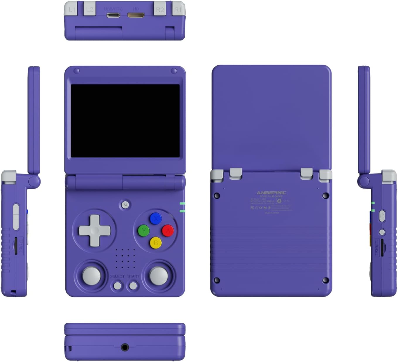 CONSOLA PORTÁTIL RETRO GIIPGOOP ANBERNIC RG34XXSP 64GB INDIGO - 4