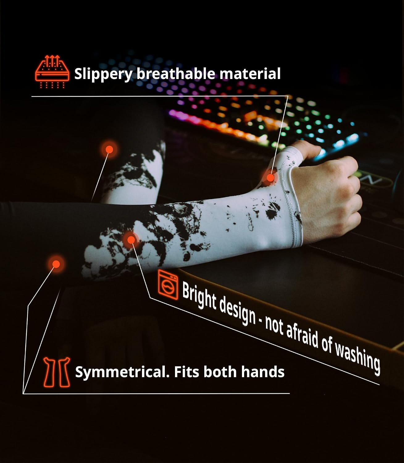 MANGA DE COMPRESIÓN PARA BRAZO SELERITY GAMING ARM SLEEVE PC SPORT TALLA M - 3