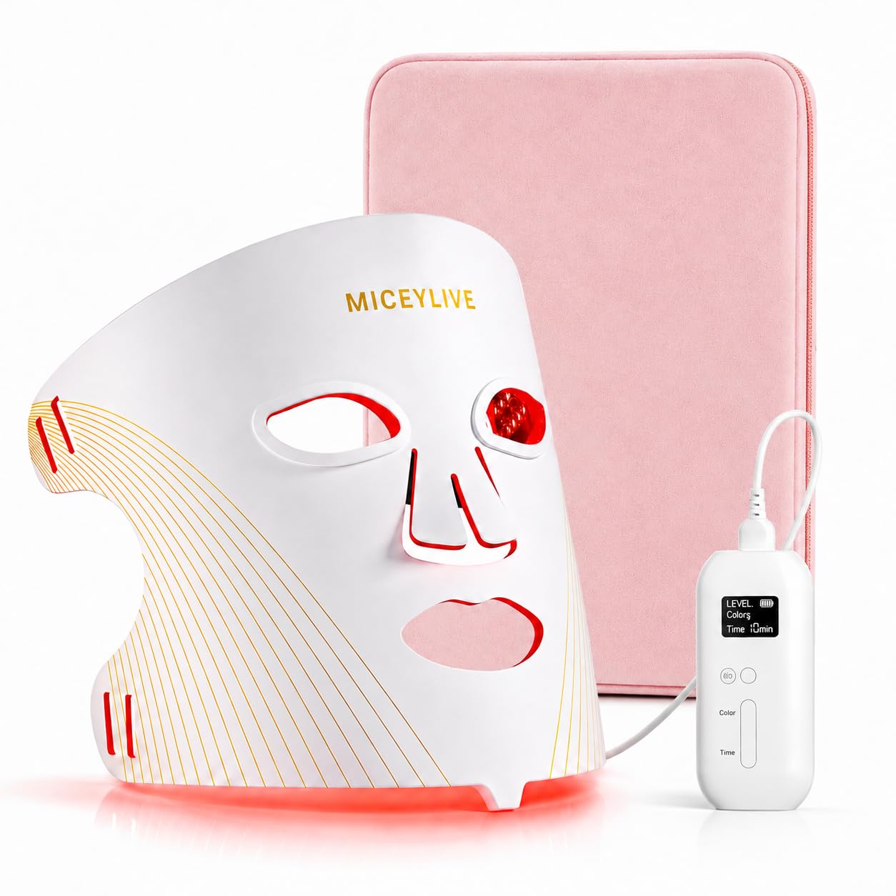 MASCARILLA FACIAL MICEYLIVE TERAPIA DE LUZ ROJA Y AZUL 432 LED - 1