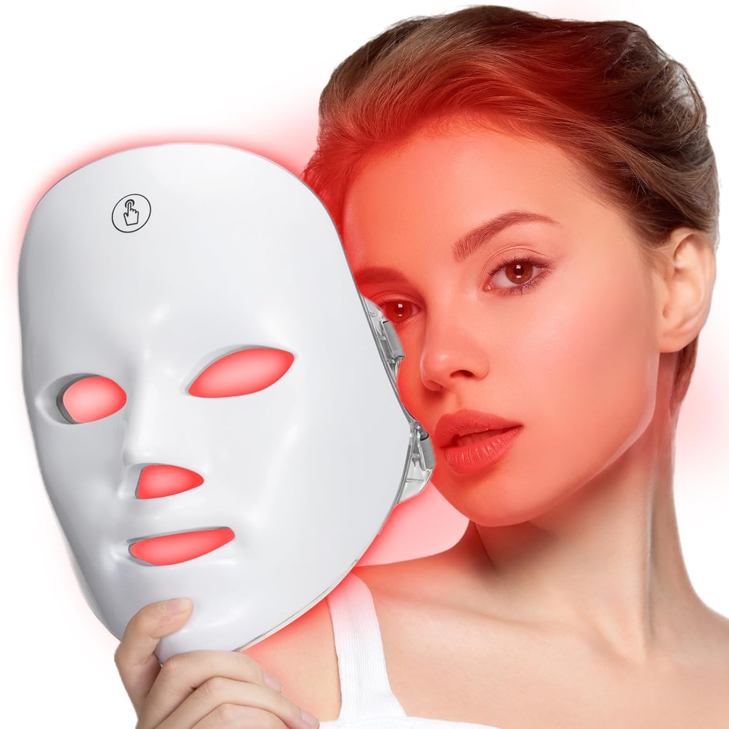 ALMOHADA TERAPÉUTICA SUERBEATY MÁSCARA FACIAL DE LUZ ROJA RECARGABLE Y PORTÁTIL - 1