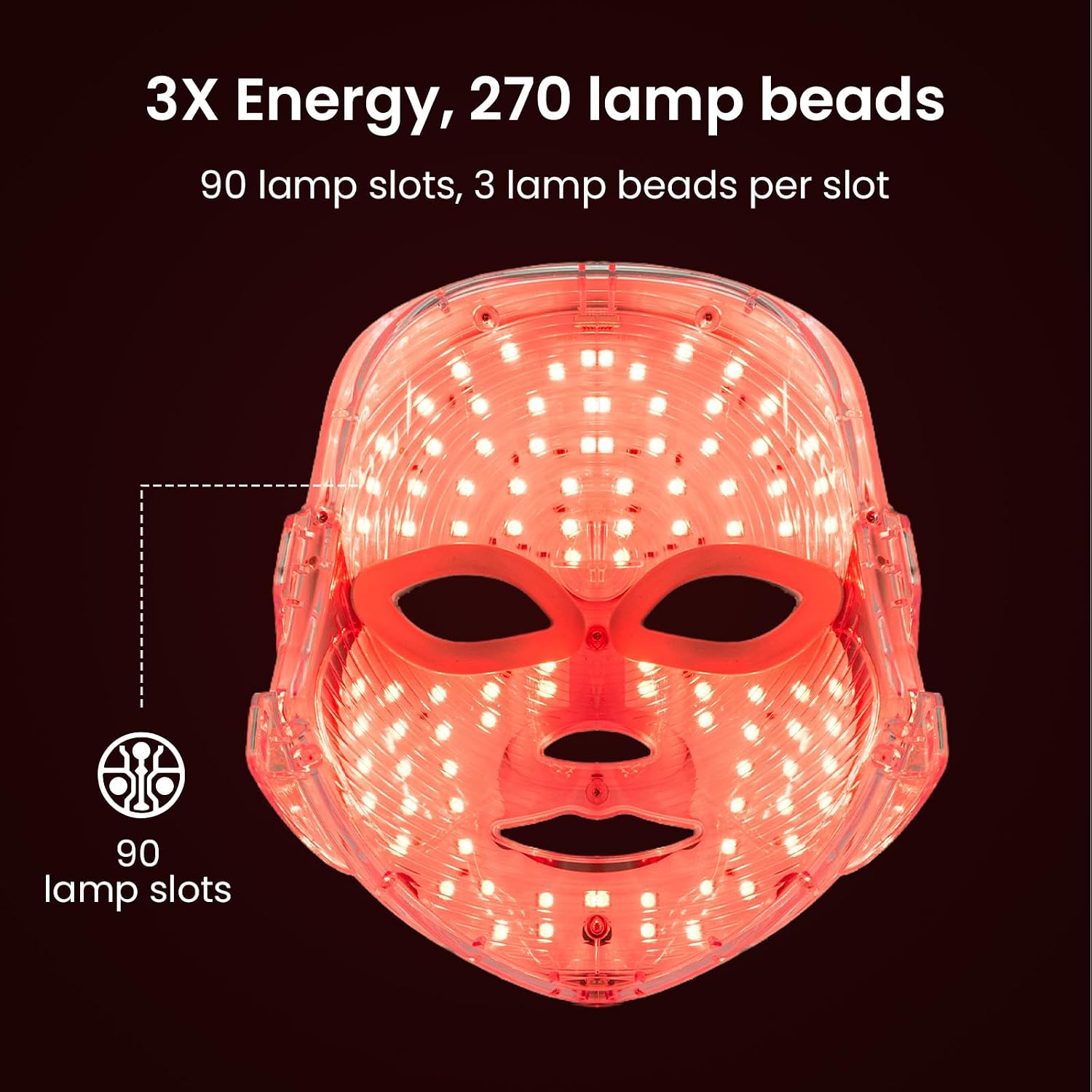 ALMOHADA TERAPÉUTICA SUERBEATY MÁSCARA FACIAL DE LUZ ROJA RECARGABLE Y PORTÁTIL - 3