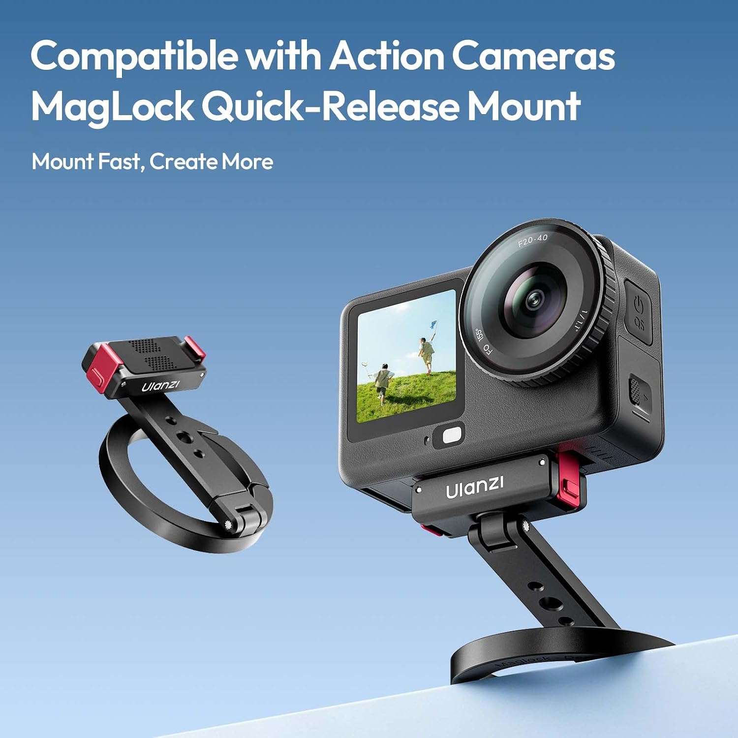 SOPORTE PARA CÁMARA DE ACCIÓN ULANZI MA04 CON LIBERACIÓN RÁPIDA MAGNÉTICA PARA DJI OSMO ACTION 3 4 5 - 2