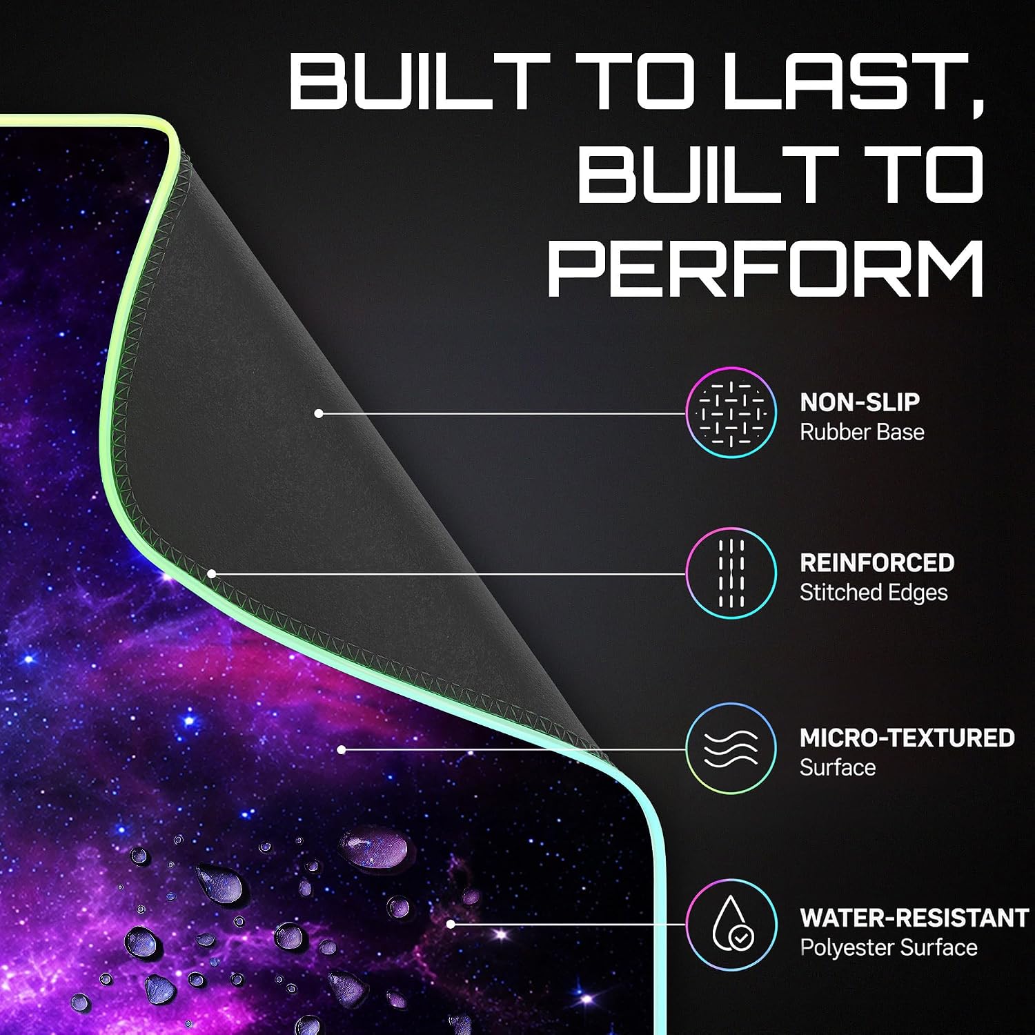 MOUSE PAD GERLOS RGB GAMING 80 X 30 CM - 4