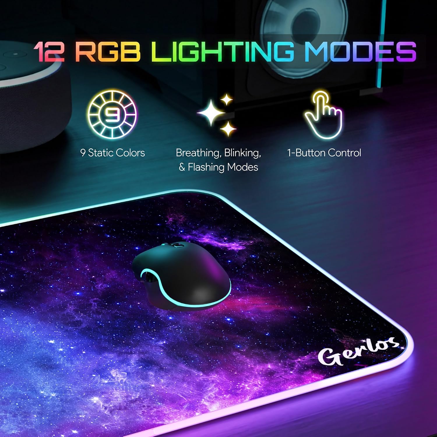 MOUSE PAD GERLOS RGB GAMING 80 X 30 CM - 5
