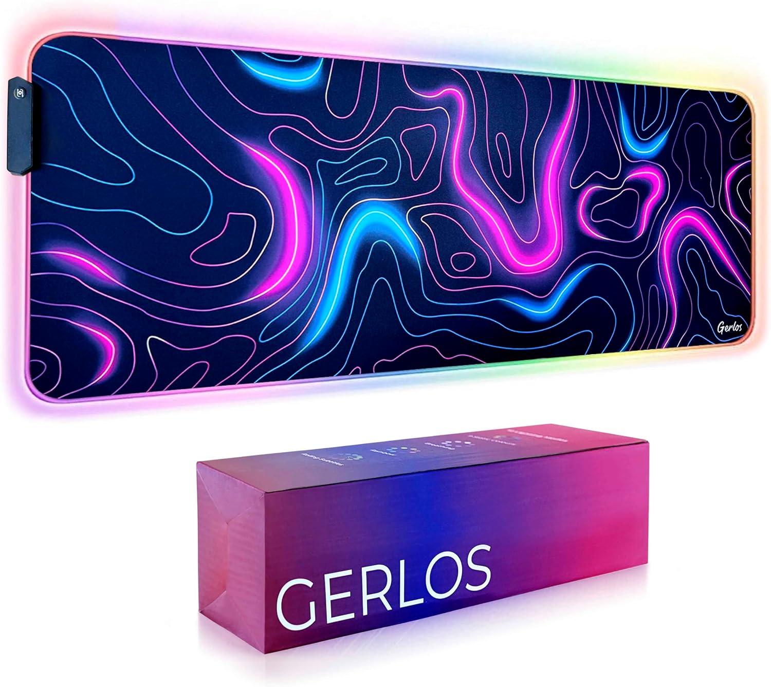 MOUSE PAD GAMING GERLOS RGB GRANDE 80 X 30 CM - 1