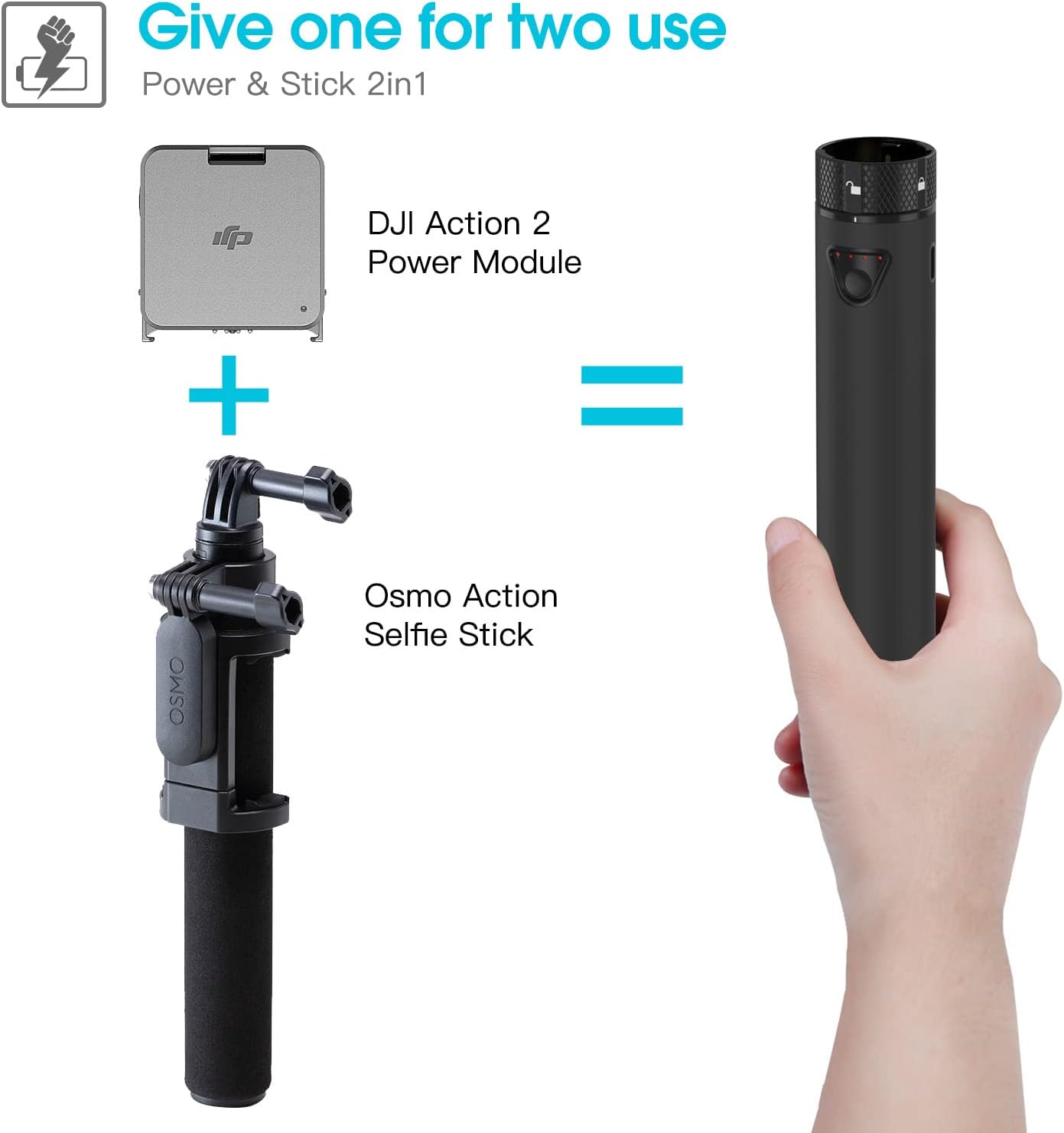 CARGADOR PORTÁTIL SMATREE CHARGER STICK PARA DJI POCKET 4P/4/3 Y OSMO ACTION 5 PRO - 2