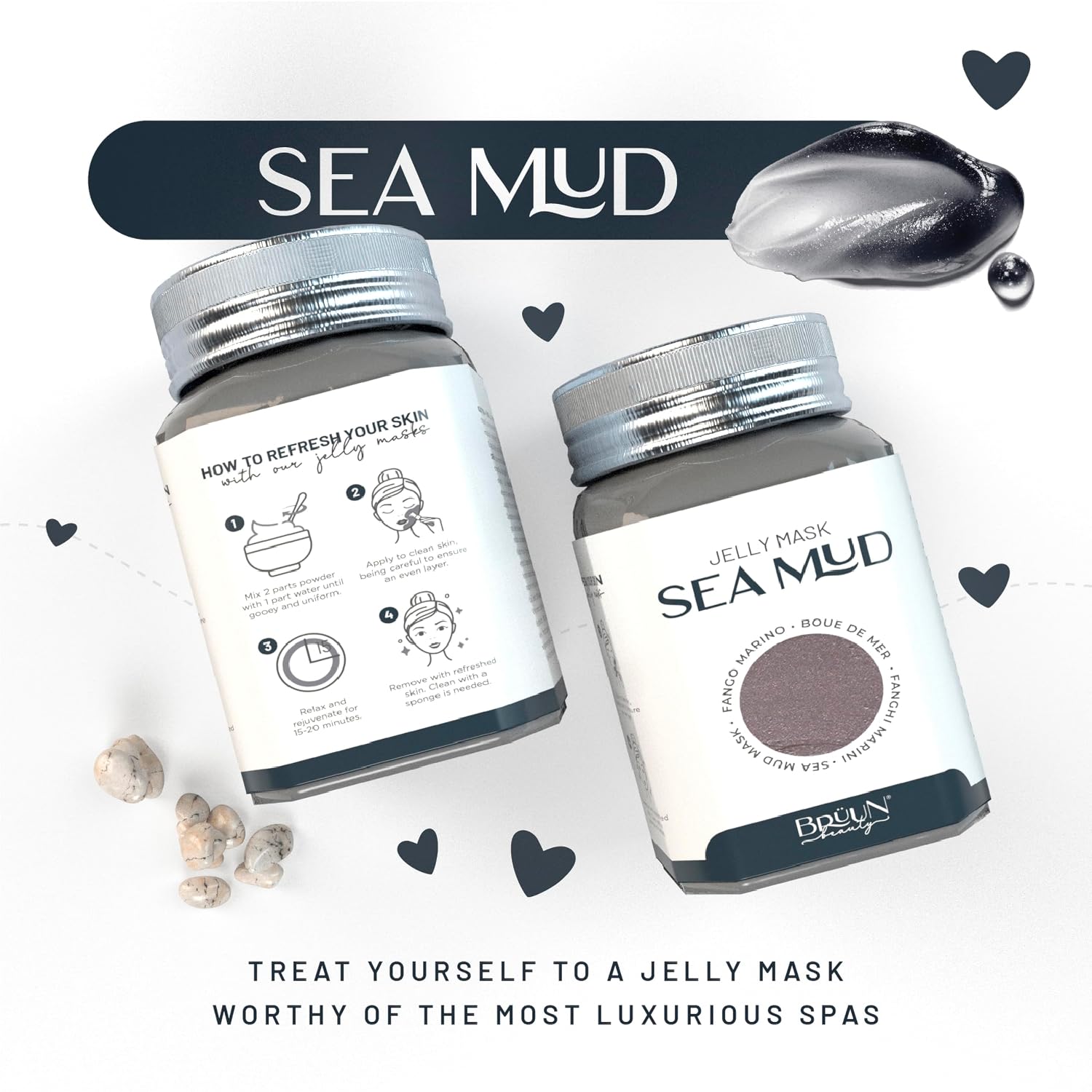 MASCARILLA FACIAL BRÜUN JELLY MASK SEA MUD PEEL-OFF 680 ML - 5