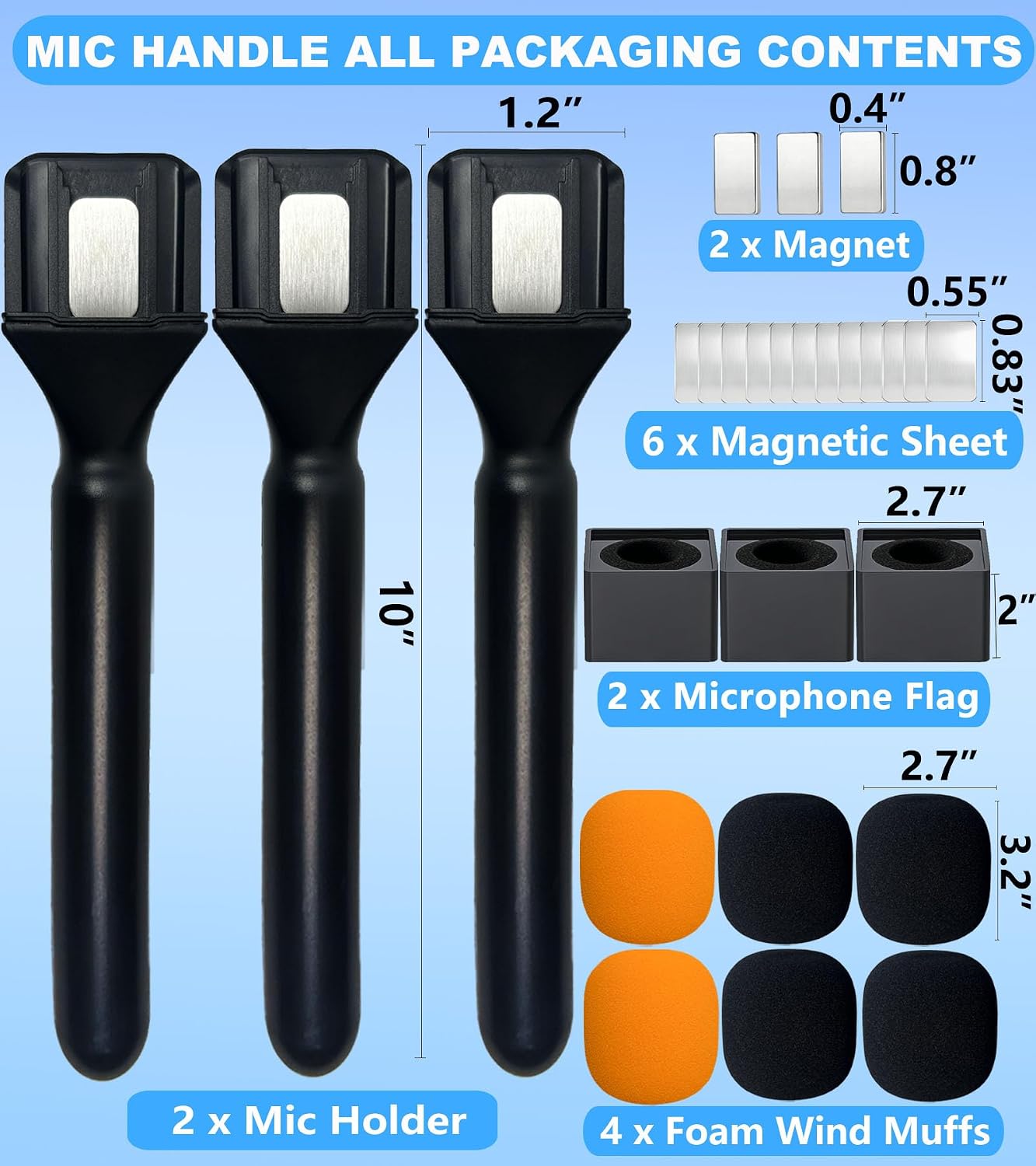 SOPORTE PARA MICRÓFONO HODQPPQ 3 UNIDADES COMPATIBLE CON DJI MIC MINI/2/3 Y RØDE - 5