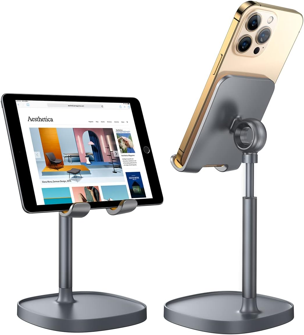 SOPORTE PARA CELULAR LISEN AJUSTABLE PARA SWITCH Y TABLETS 4-10 PULGADAS GRIS - 1
