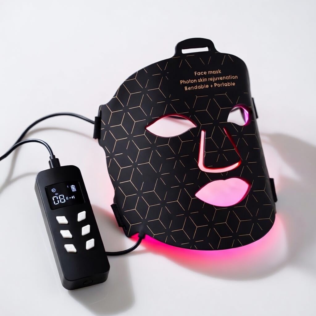 MASCARILLA FACIAL LED SUPER SUPPLY BROS CON TERAPIA DE LUZ ROJA E INFRARROJA - 1