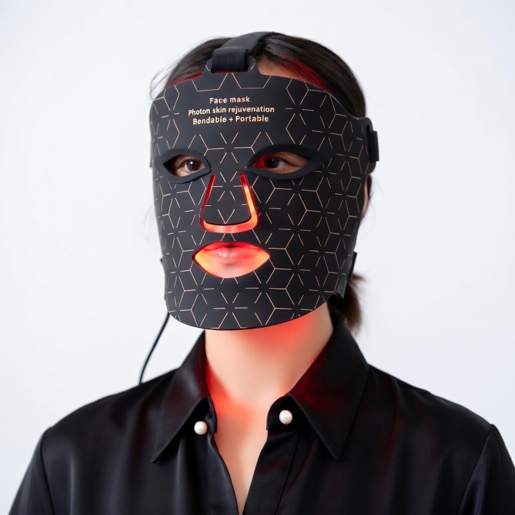 MASCARILLA FACIAL LED SUPER SUPPLY BROS CON TERAPIA DE LUZ ROJA E INFRARROJA - 3