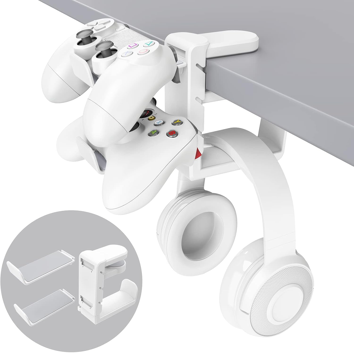 SOPORTE PARA AUDÍFONOS EURPMASK 3 EN 1 CON 2 SOPORTES PARA CONTROLES - 1
