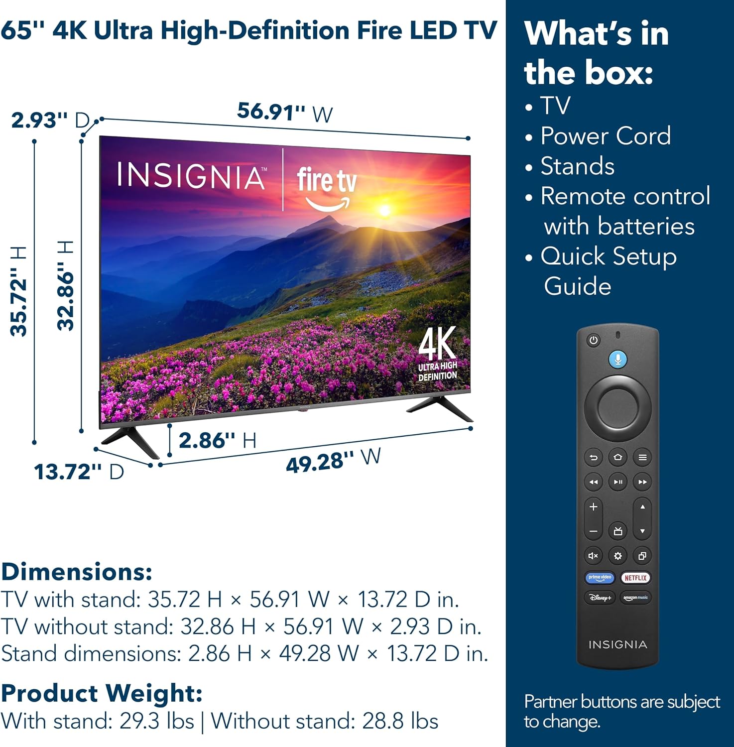 TELEVISOR INSIGNIA 65' F50 SERIES LED 4K UHD SMART FIRE TV - 3