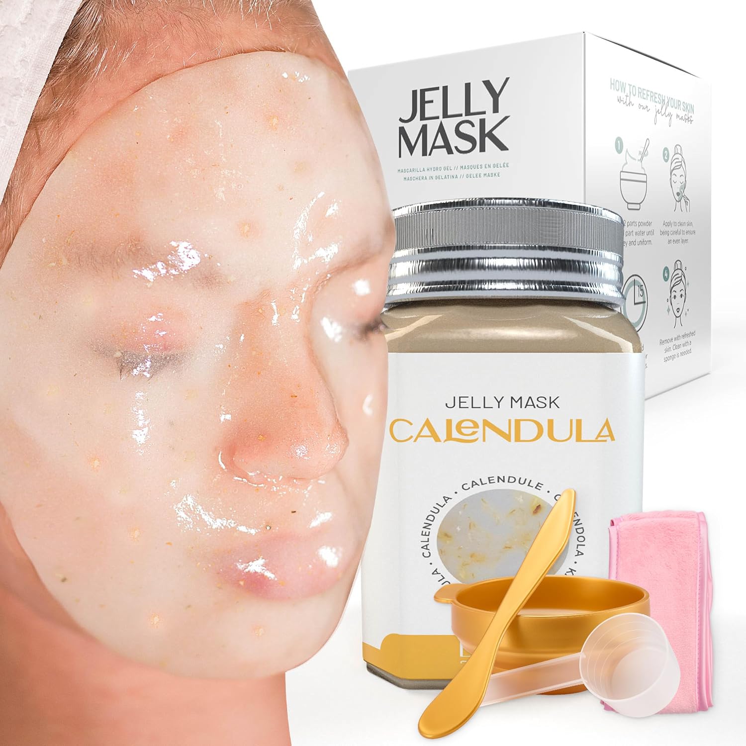 MASCARILLA FACIAL BRÜUN JELLY MASK CALENDULA PEEL-OFF 680 ML - 1