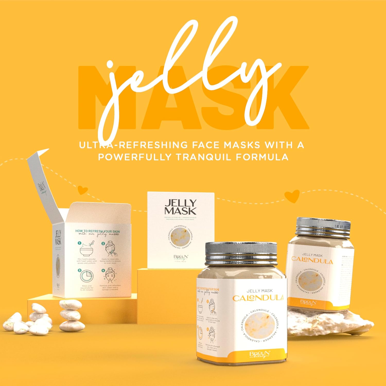 MASCARILLA FACIAL BRÜUN JELLY MASK CALENDULA PEEL-OFF 680 ML - 2