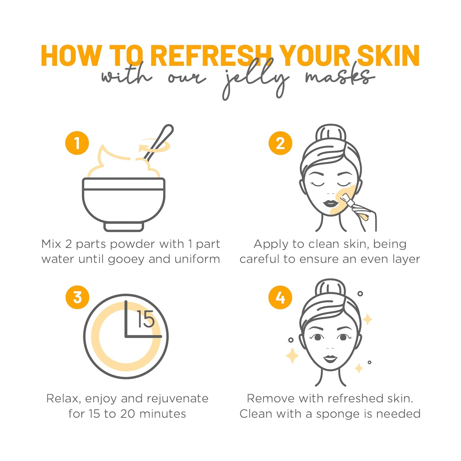 MASCARILLA FACIAL BRÜUN JELLY MASK CALENDULA PEEL-OFF 680 ML - 4
