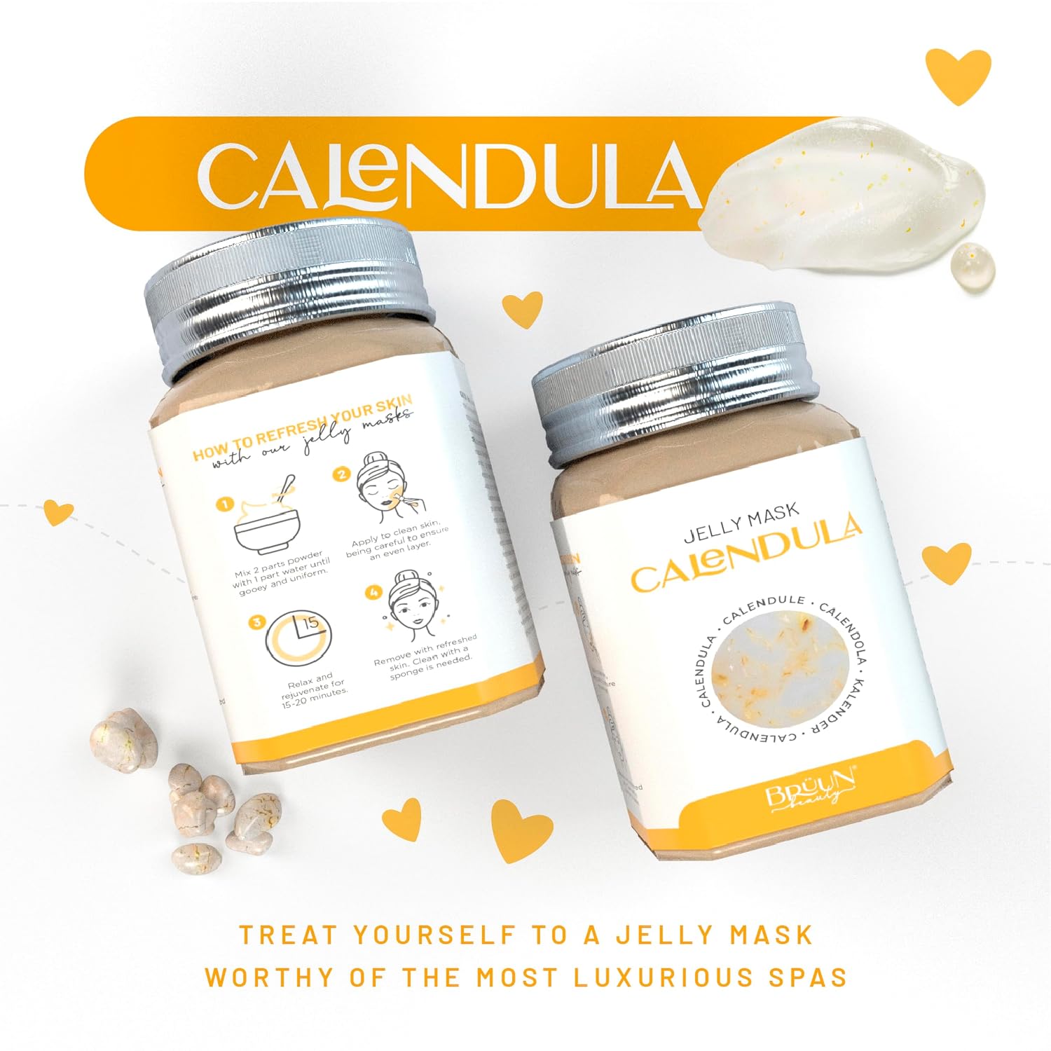 MASCARILLA FACIAL BRÜUN JELLY MASK CALENDULA PEEL-OFF 680 ML - 5