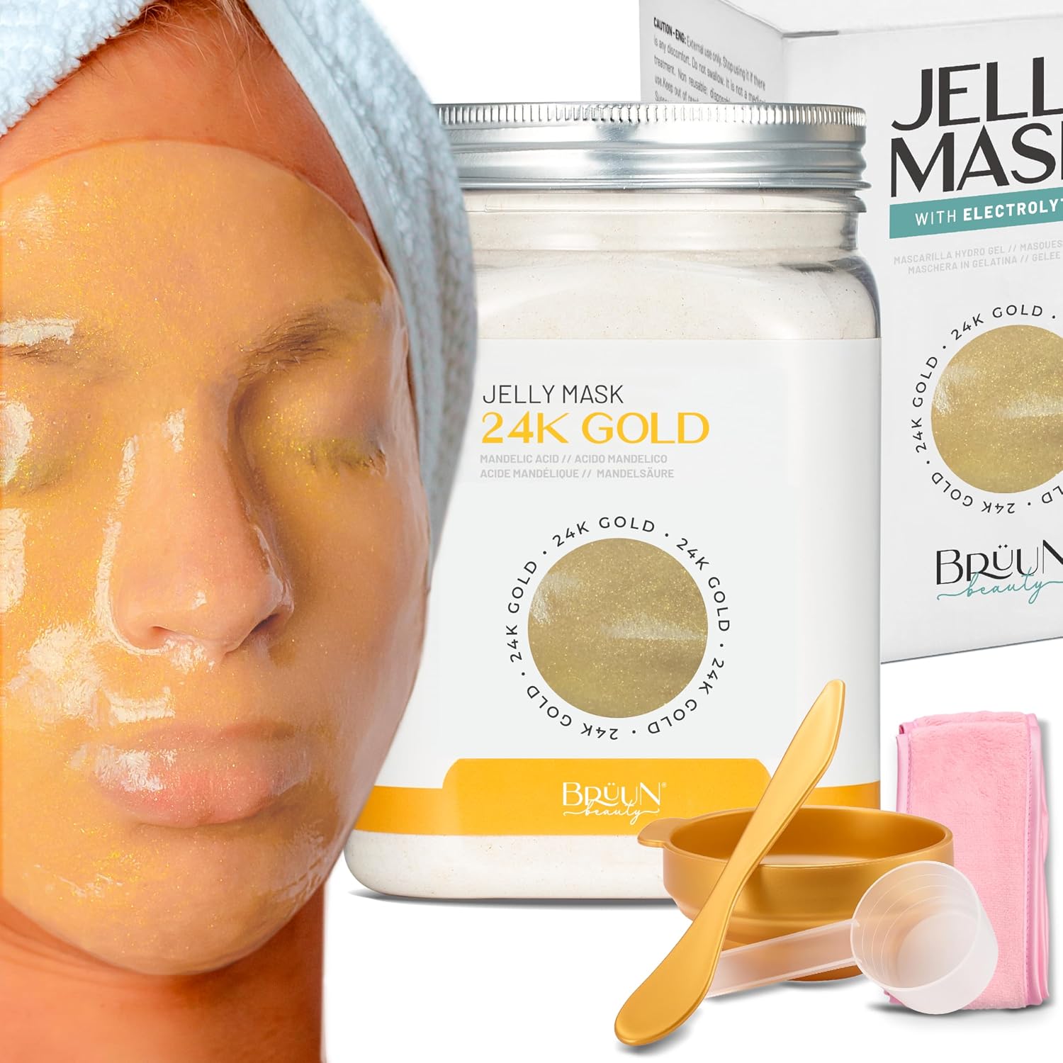 MASCARILLA FACIAL BRÜUN JELLY MASK 24K GOLD 680 ML - 1