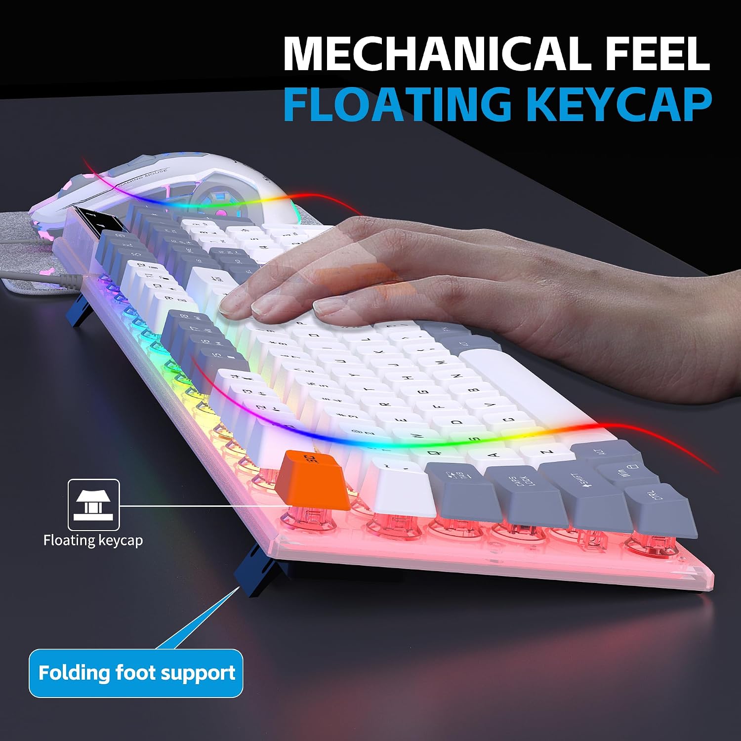 KIT GAMING DGG TECLADO, MOUSE, AUDÍFONOS Y MOUSEPAD CON LED RGB - 2