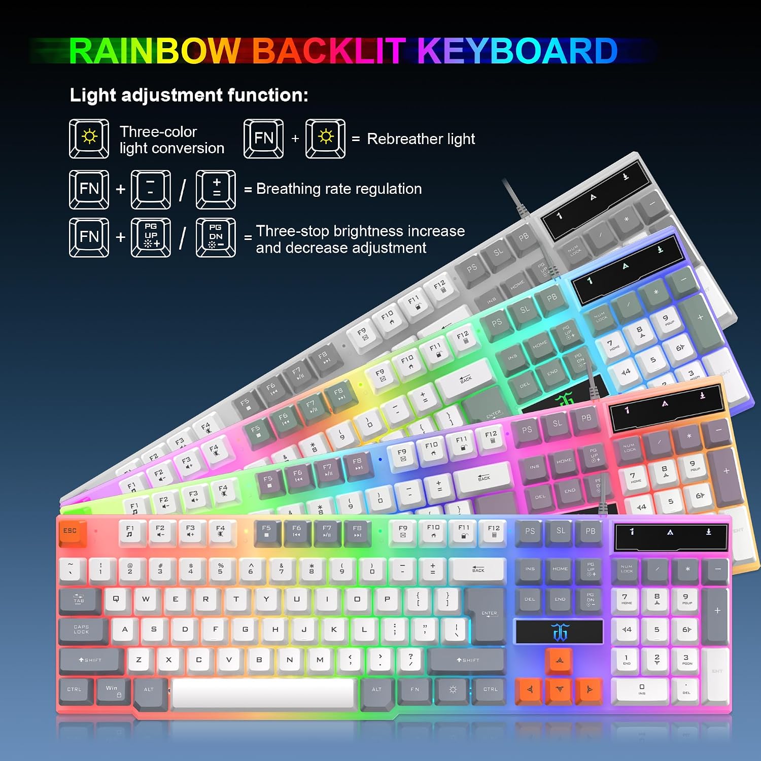 KIT GAMING DGG TECLADO, MOUSE, AUDÍFONOS Y MOUSEPAD CON LED RGB - 3