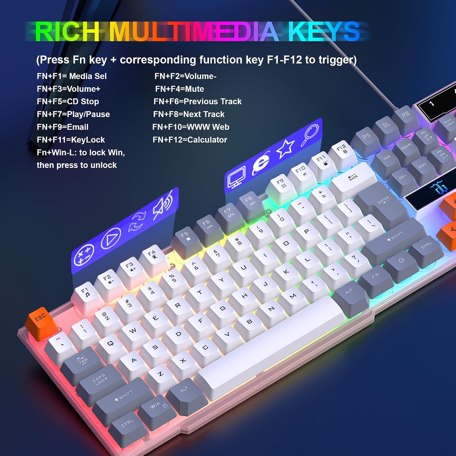 KIT GAMING DGG TECLADO, MOUSE, AUDÍFONOS Y MOUSEPAD CON LED RGB - 4