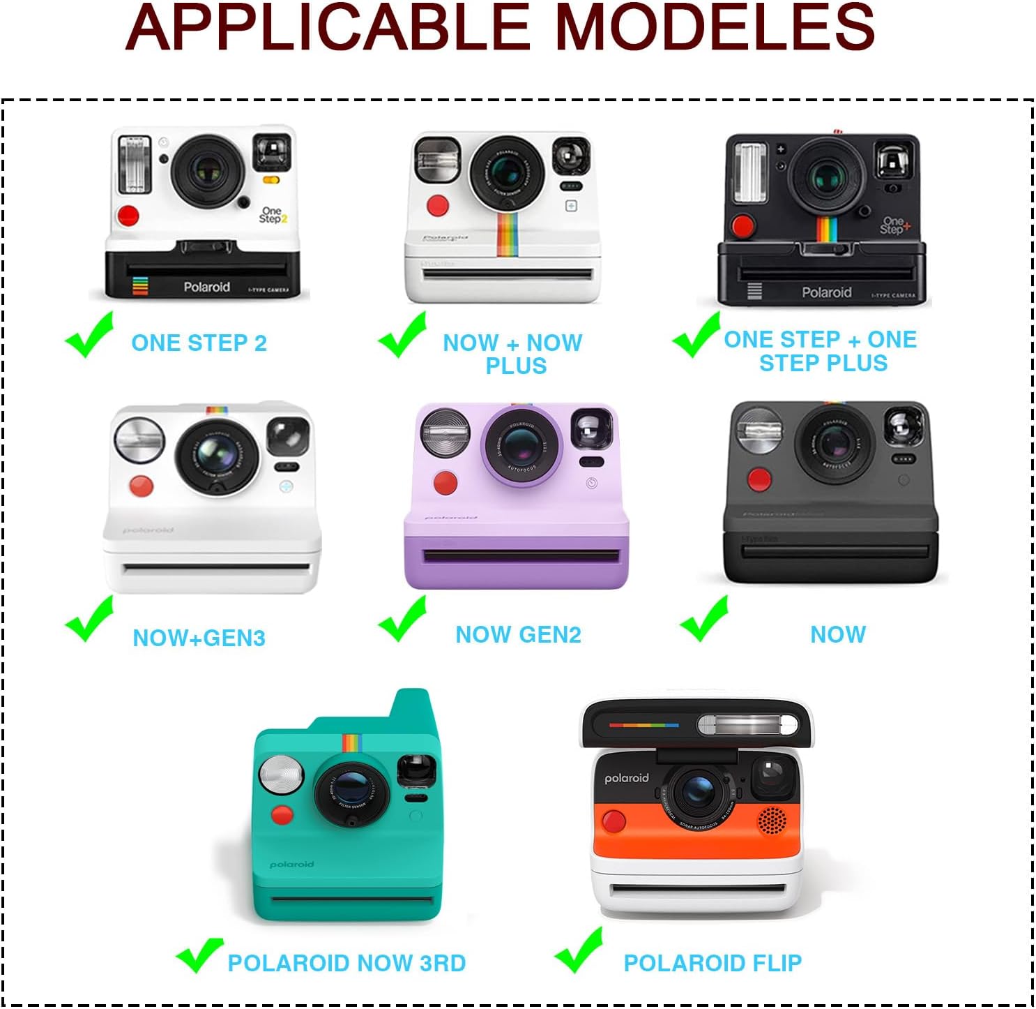 FUNDA PARA CÁMARA WOGOZAN PARA POLAROID NOW/NOW+/I-TYPE/FLIP INSTANTÁNEA COLOR AGUAMARINA - 2