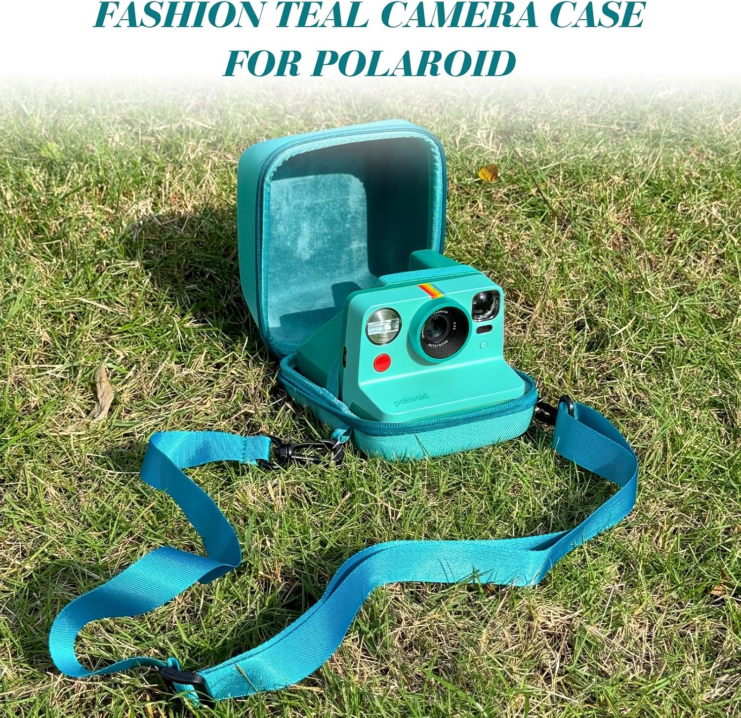 FUNDA PARA CÁMARA WOGOZAN PARA POLAROID NOW/NOW+/I-TYPE/FLIP INSTANTÁNEA COLOR AGUAMARINA - 3