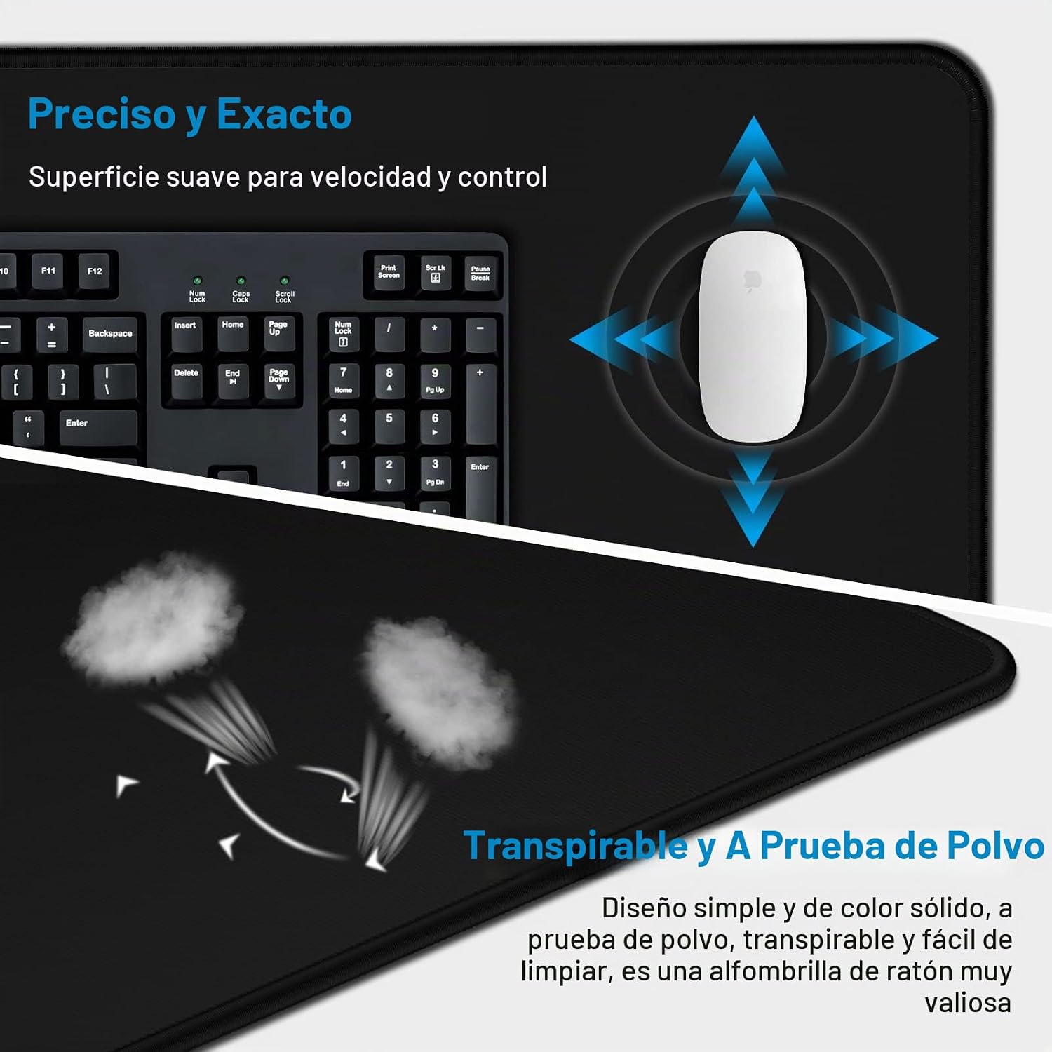 MOUSE PAD GAMING ANPOLLO XXL 900X400X3 MM NEGRO - 3