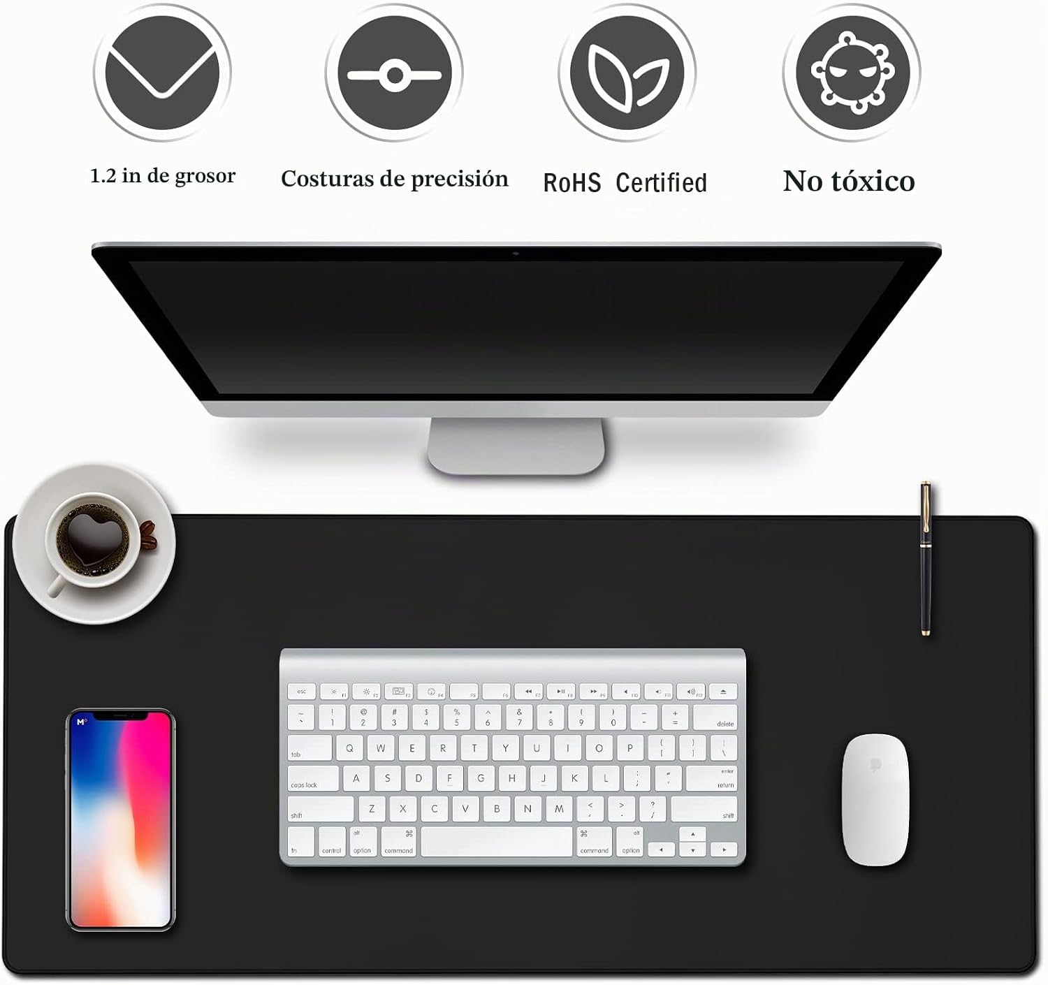 MOUSE PAD GAMING ANPOLLO XXL 900X400X3 MM NEGRO - 5