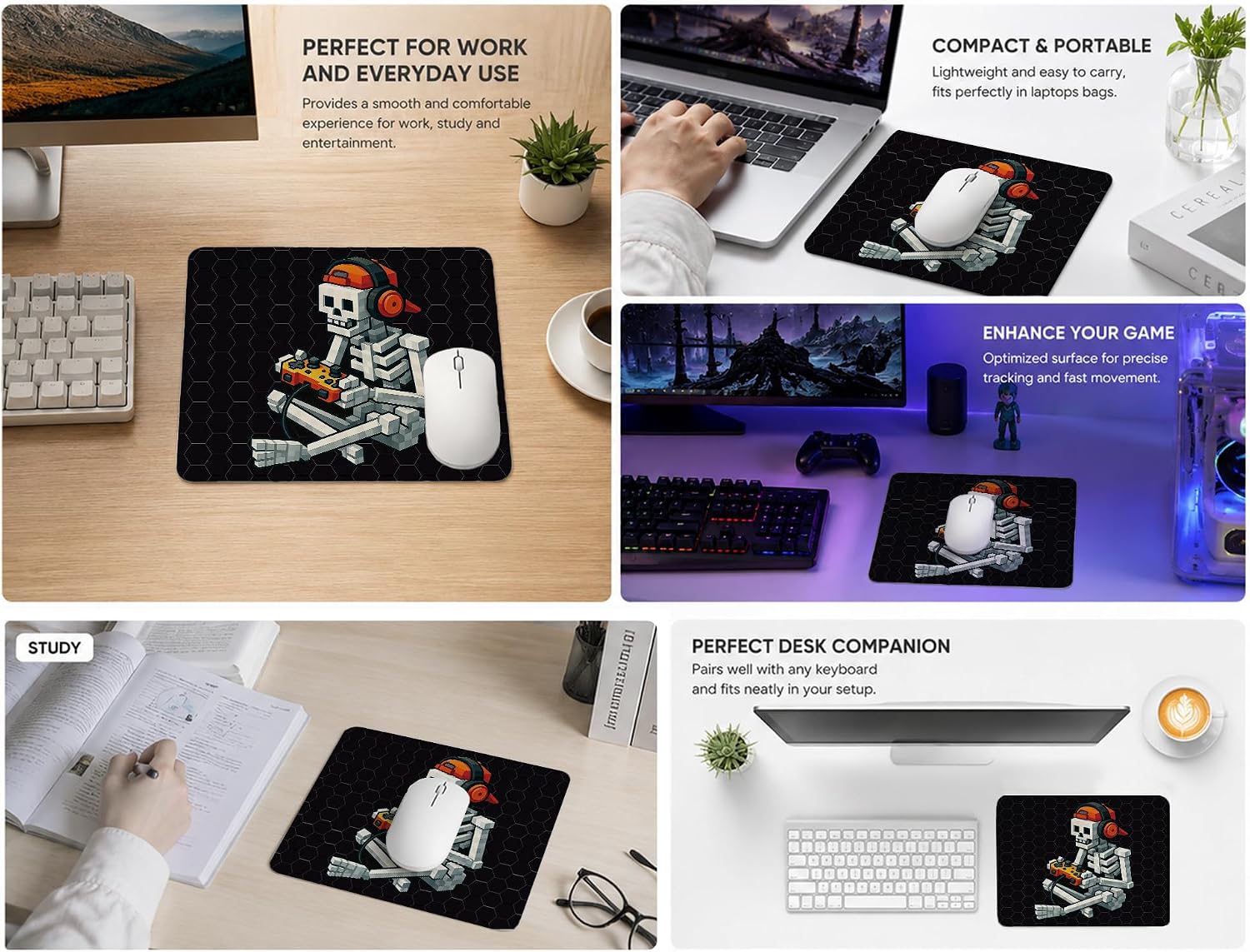 MOUSE PAD HONLUNG GOTHIC CALAVERA 24 X 20 CM - 3