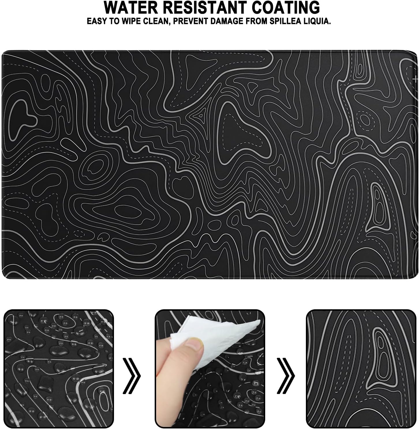 MOUSE PAD GRANDE PARA GAMING AREYLO 80X40 CM IMPERMEABLE CON BORDES COSIDOS - 2