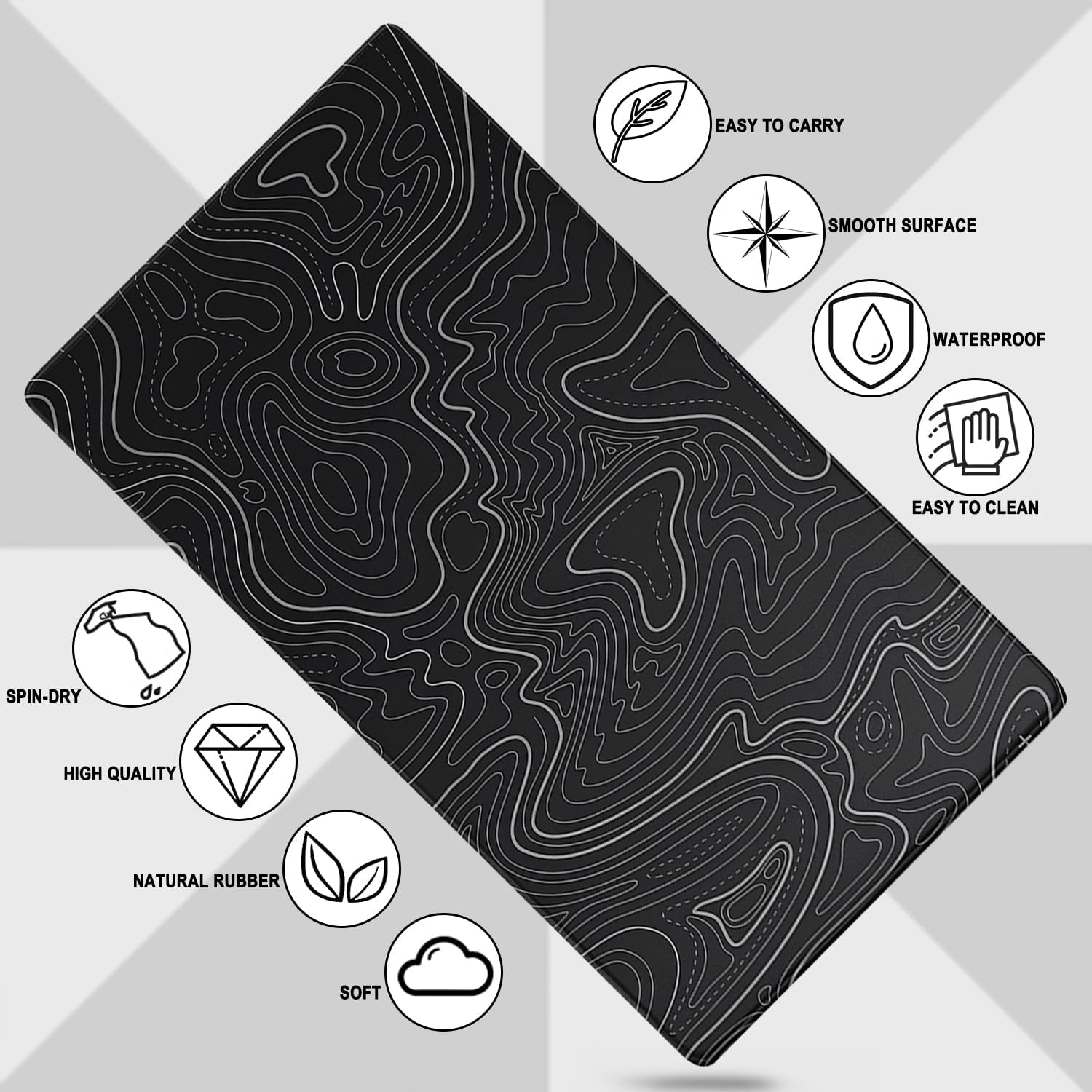 MOUSE PAD GRANDE PARA GAMING AREYLO 80X40 CM IMPERMEABLE CON BORDES COSIDOS - 5
