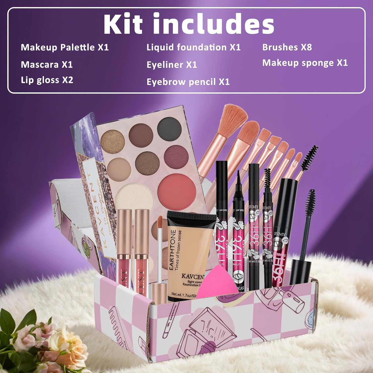 SET DE MAQUILLAJE KAVCENT COMPLETO PARA ADOLESCENTES Y MUJERES - 2
