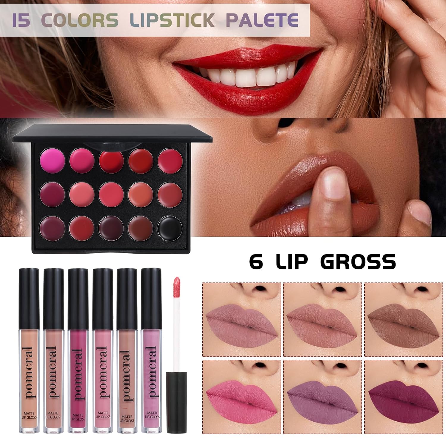 SET DE MAQUILLAJE POMCRAL ALL IN ON PARA ADOLESCENTES Y PRINCIPIANTES - 4