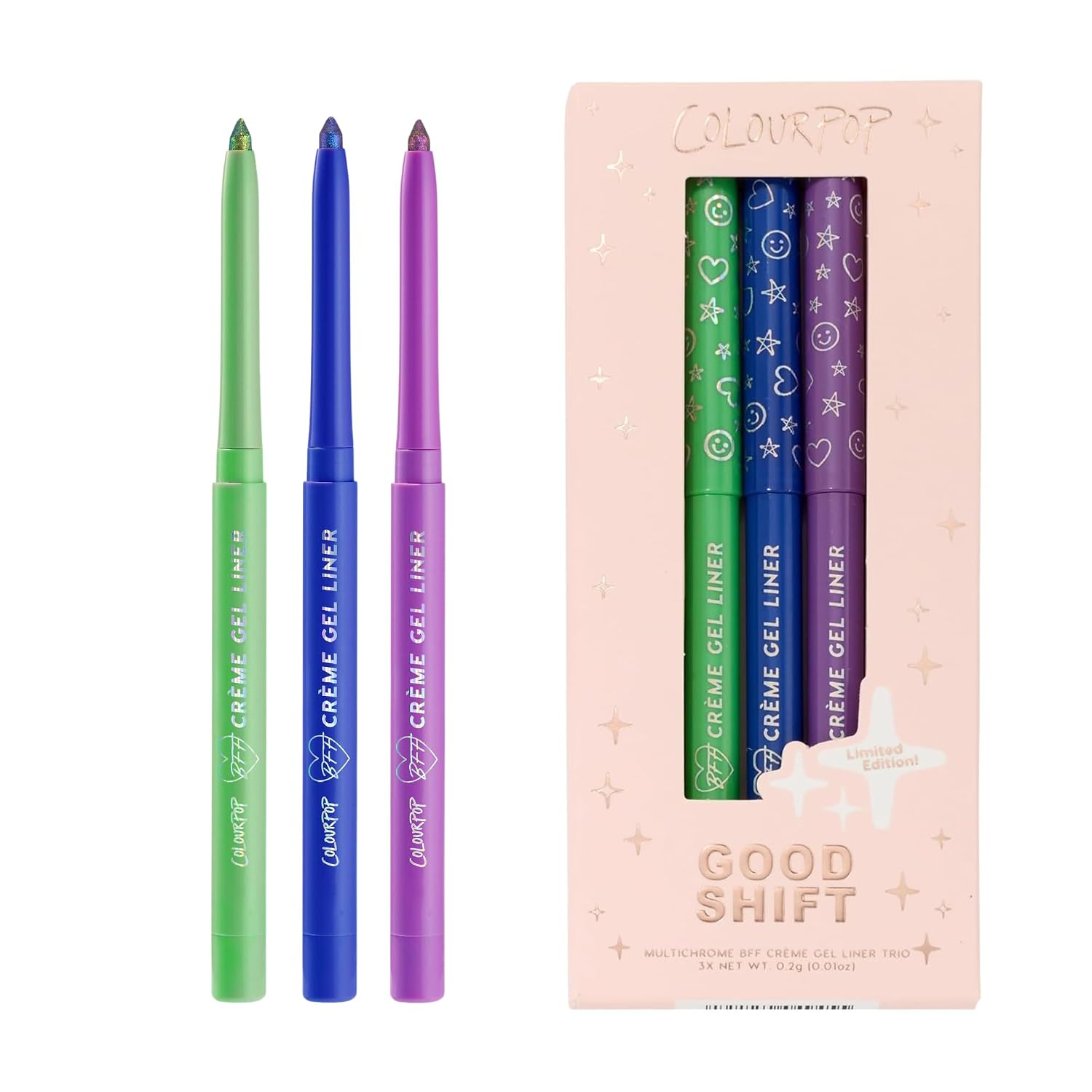 SET DE DELINEADORES COLOURPOP BFF CRÈME GEL WATERPROOF CHROME 3 UNIDADES - 1