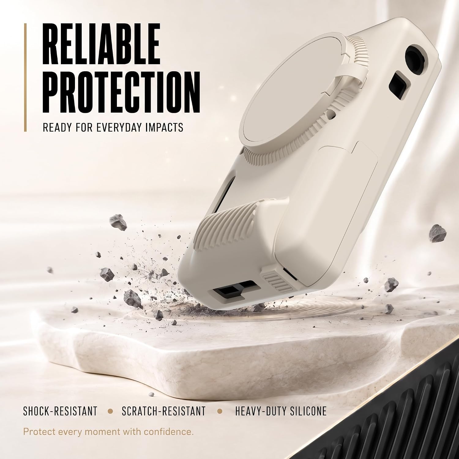 CARCASA PARA KODAK PIXPRO FZ55 TUOOUT SILICONA CON PROTECTOR DE PANTALLA Y CORREA BLANCA NEBLINA - 5