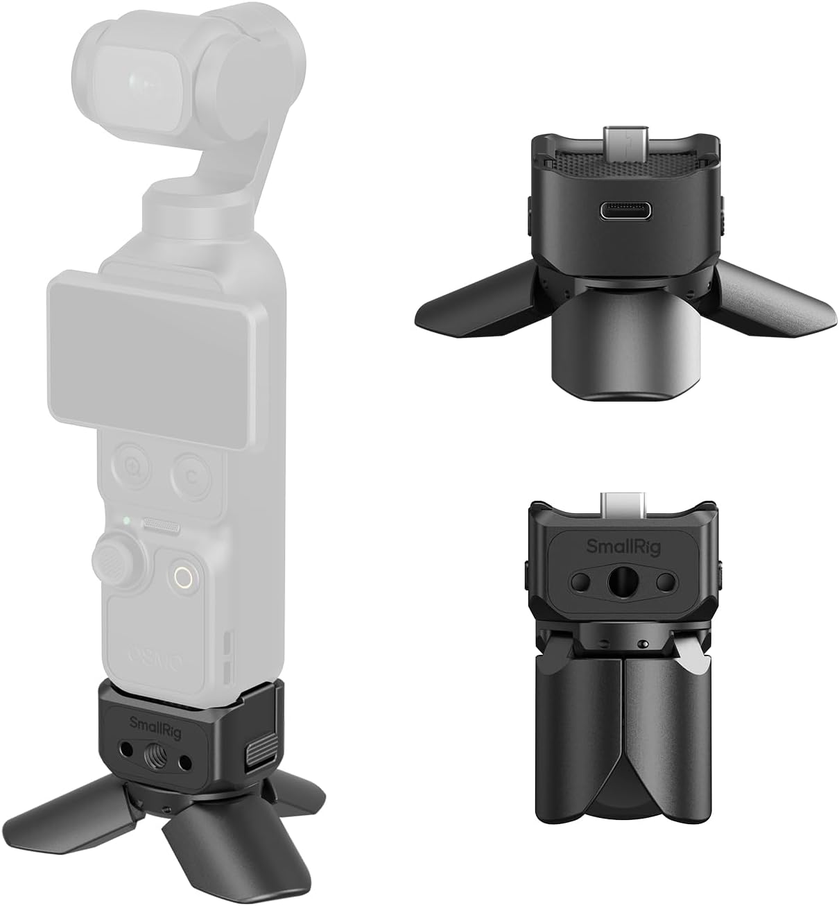 TRÍPODE PARA CÁMARA SMALLRIG 2 EN 1 ALUMINIO MINI CON BASE DE CARGA - 1