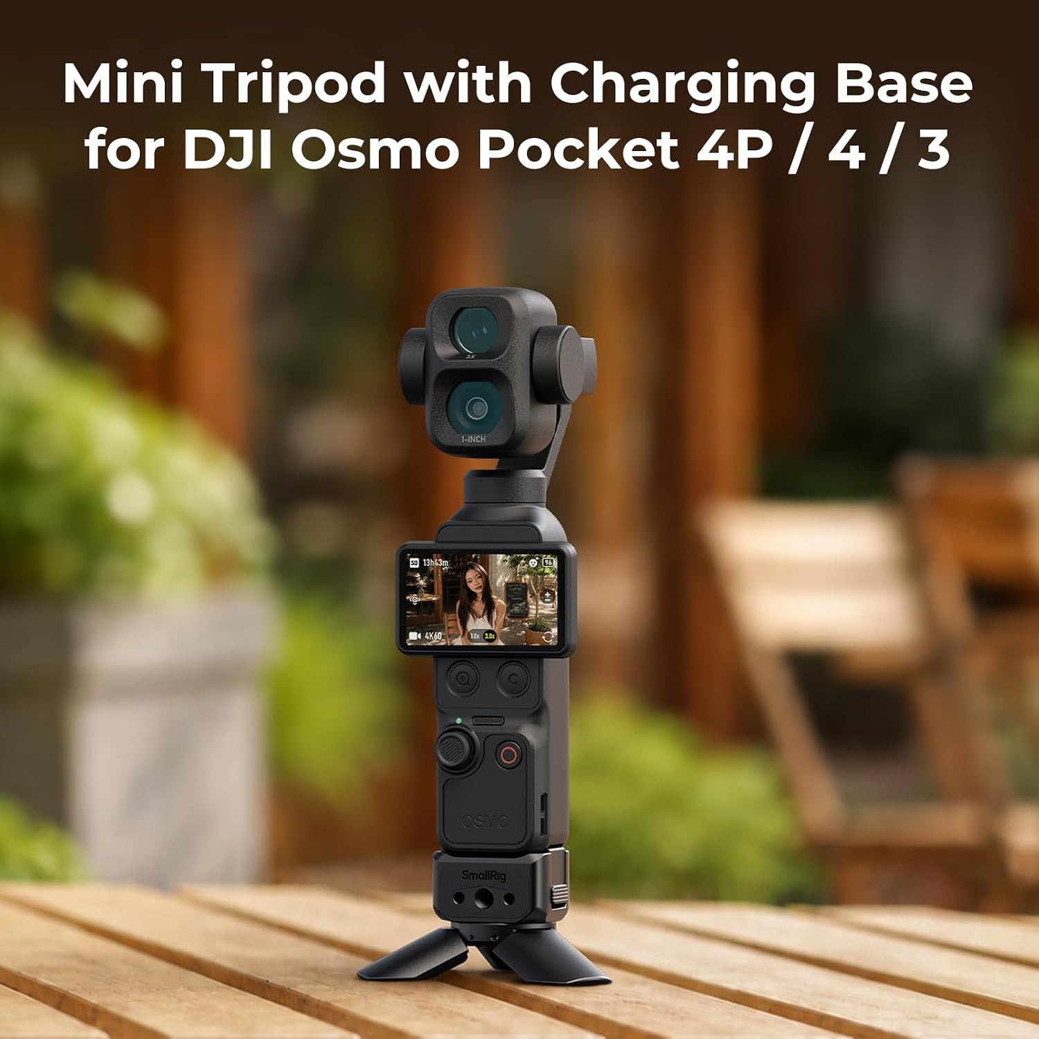 TRÍPODE PARA CÁMARA SMALLRIG 2 EN 1 ALUMINIO MINI CON BASE DE CARGA - 2